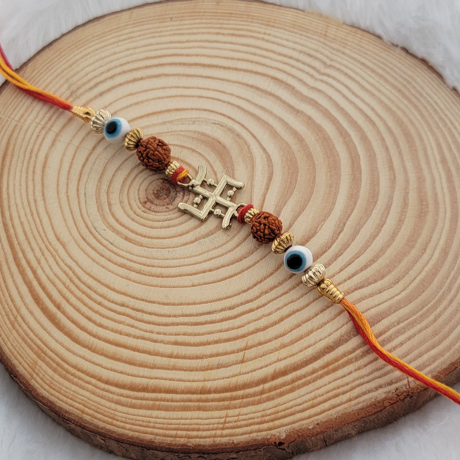 Evil Eye and Swastik Rakhi for Bhaiya