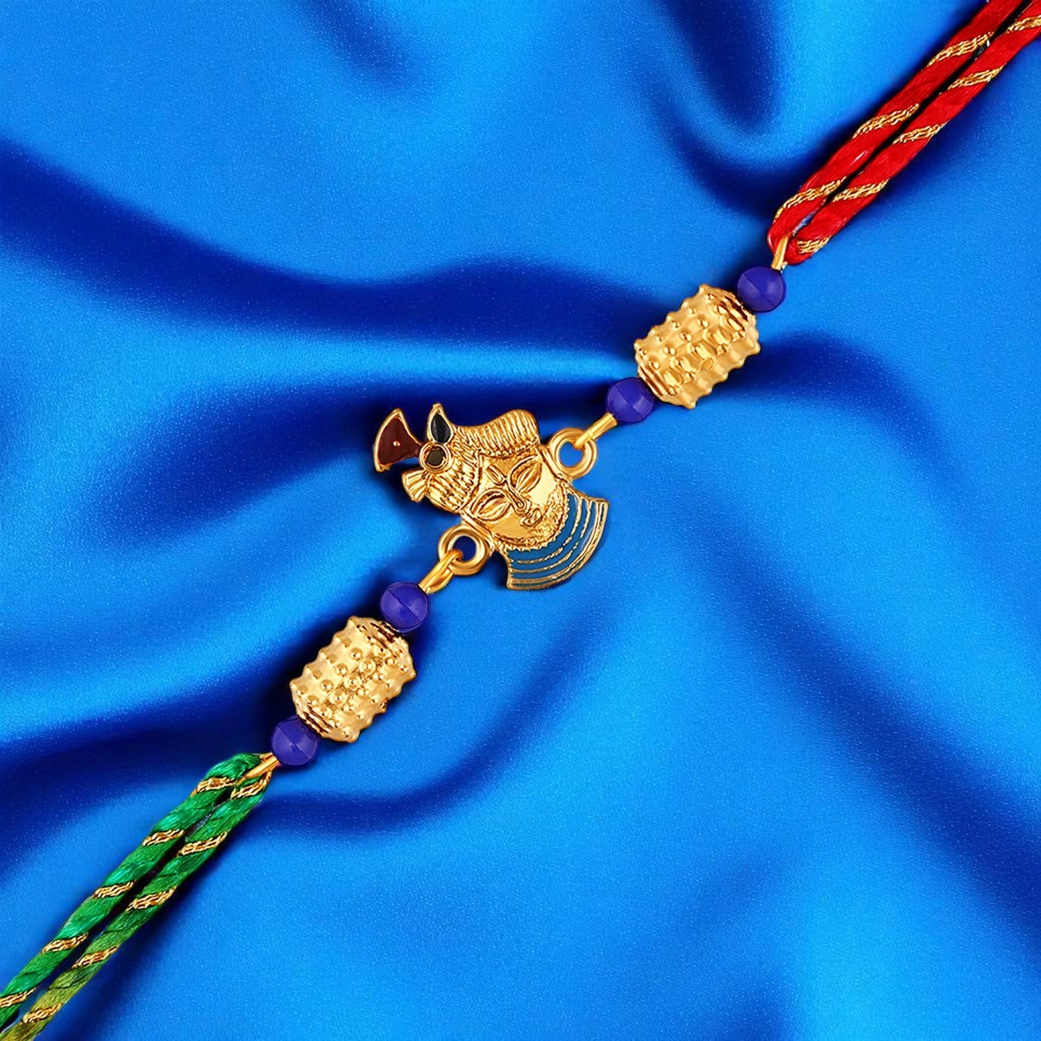Religious Lord Krishana Meena Work Rakhi