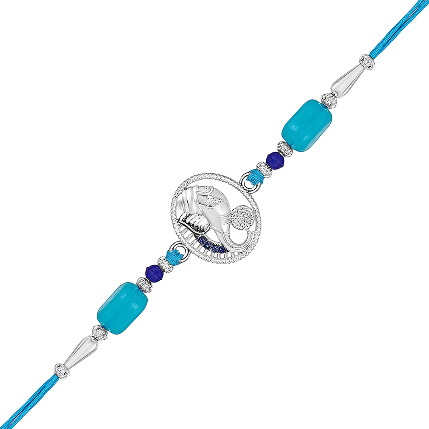 Vighnaharta Ganpati Studded Rakhi