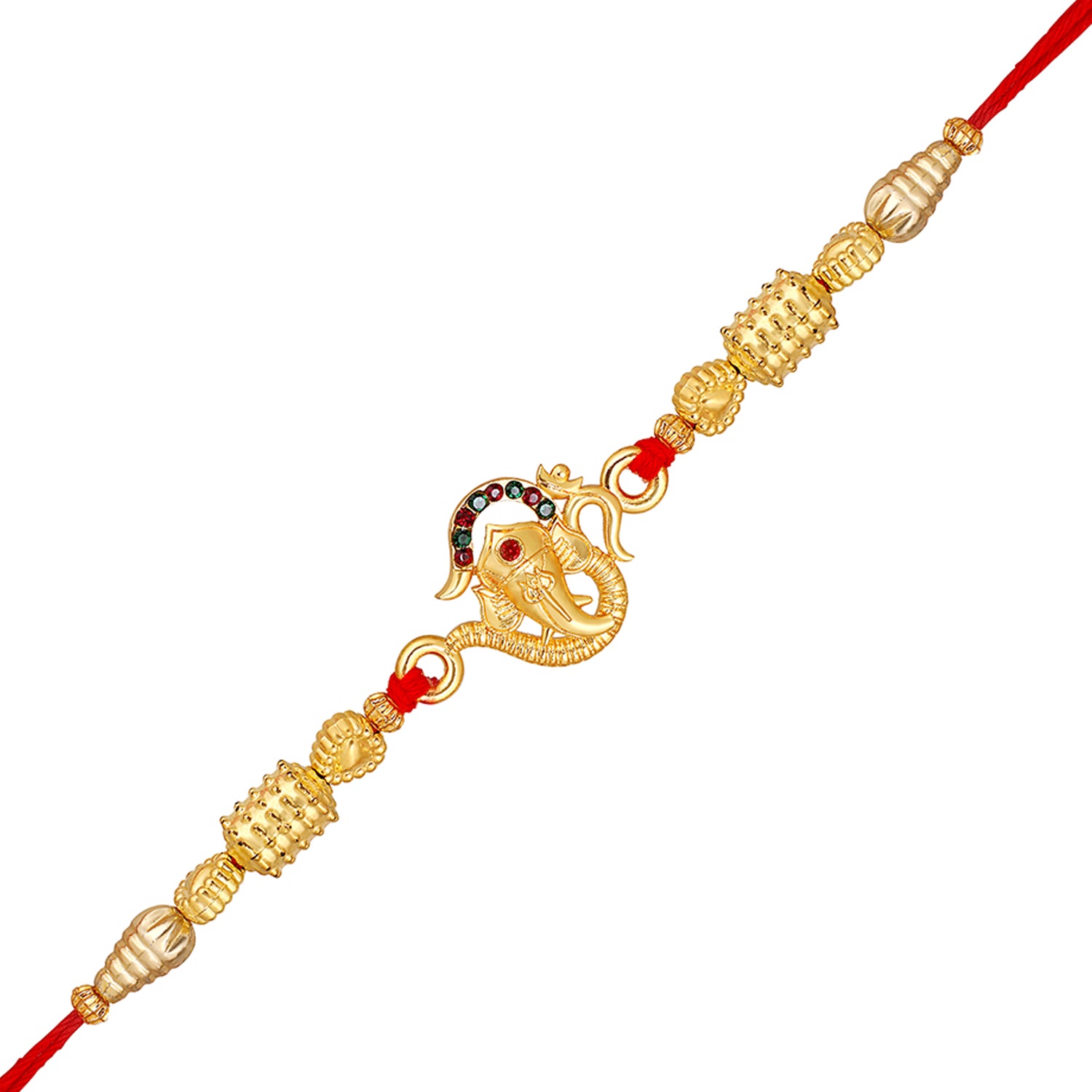 Vighnaharta Ganpati Studded Rakhi