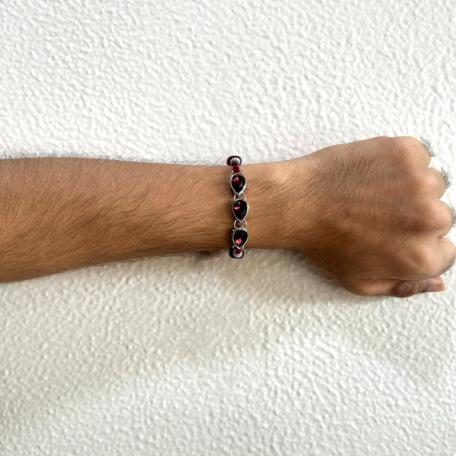 Maroon Water Drop Shape Bhaiya Rakhi