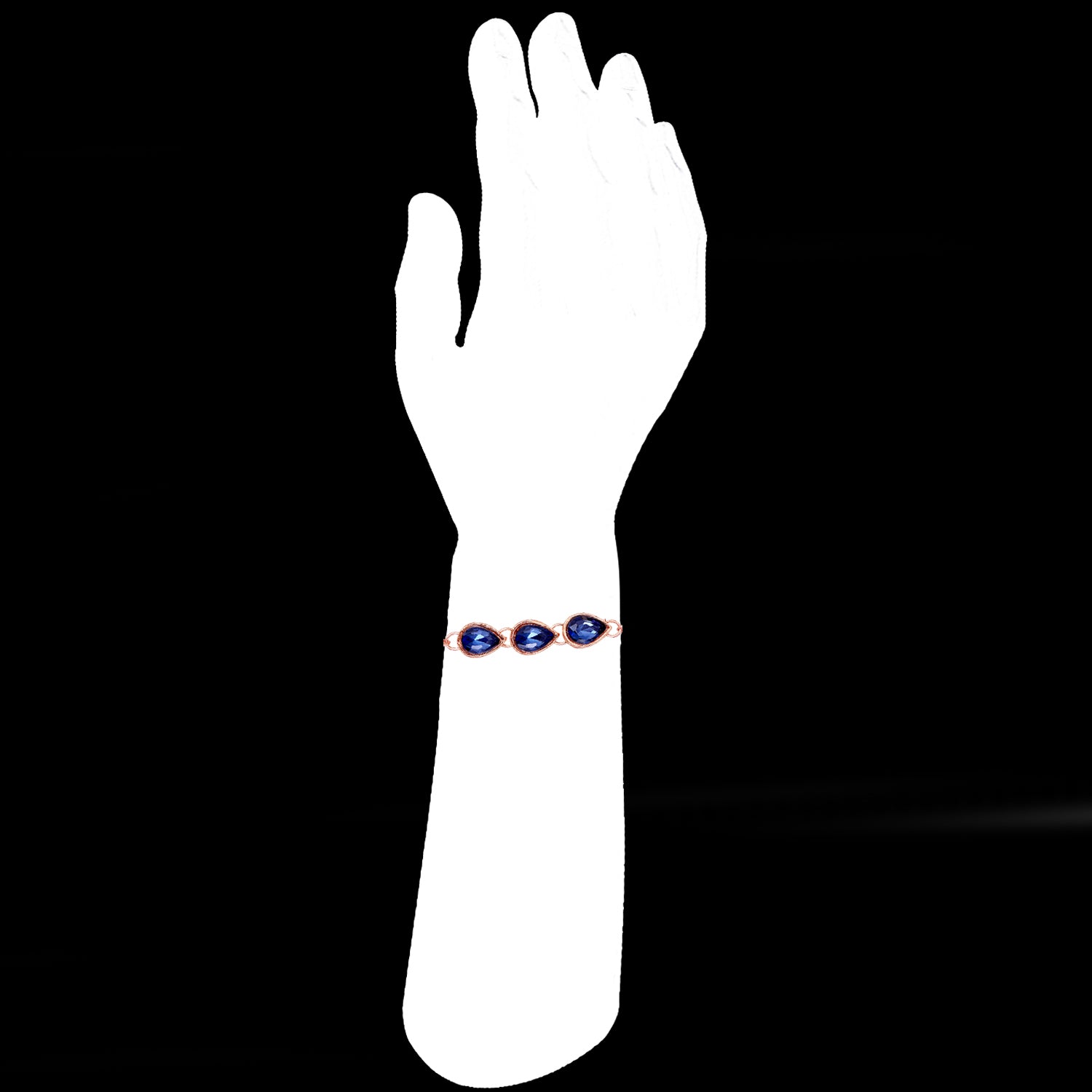 Saphire Blue Water Drop Shape Bracelet Rakhi