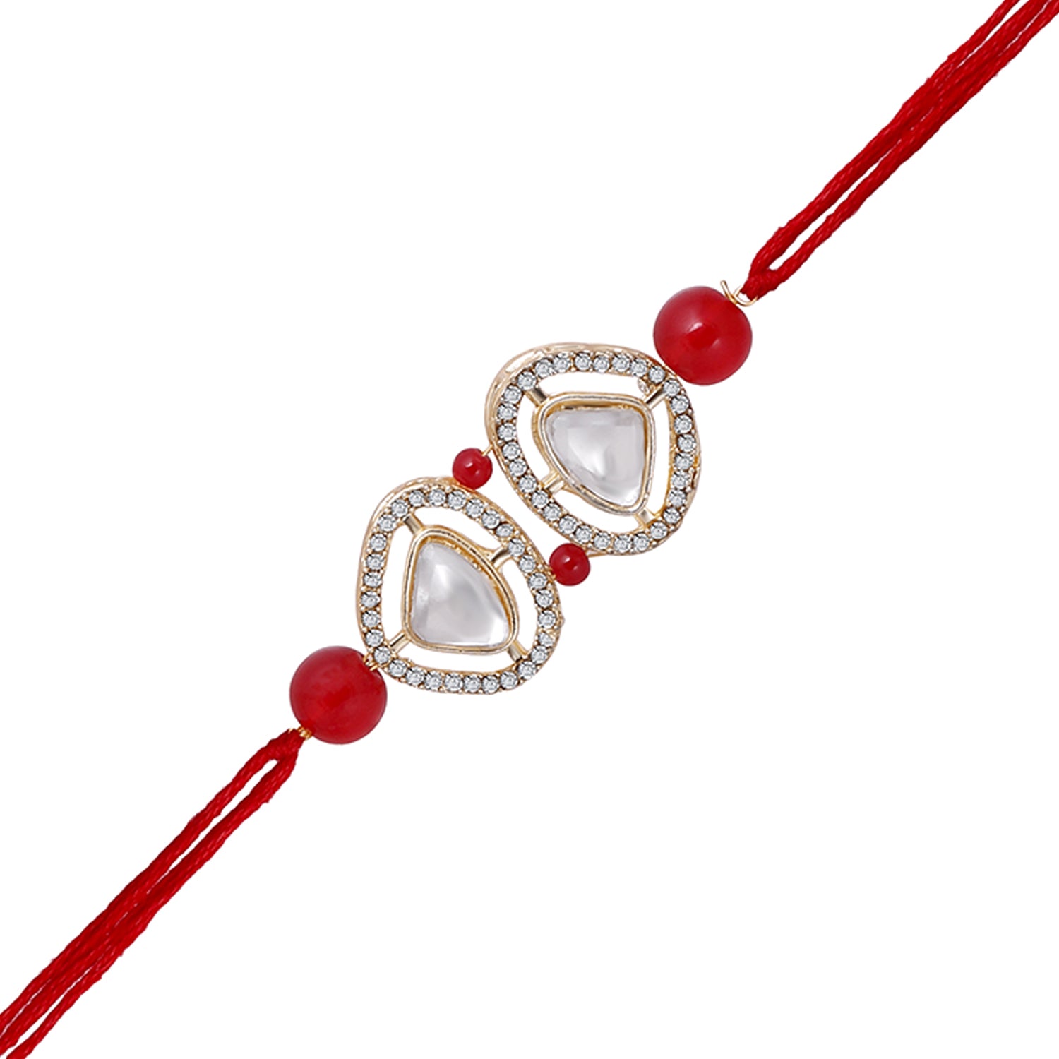 Classic Kundan Studded Ethnic Thread Rakhi