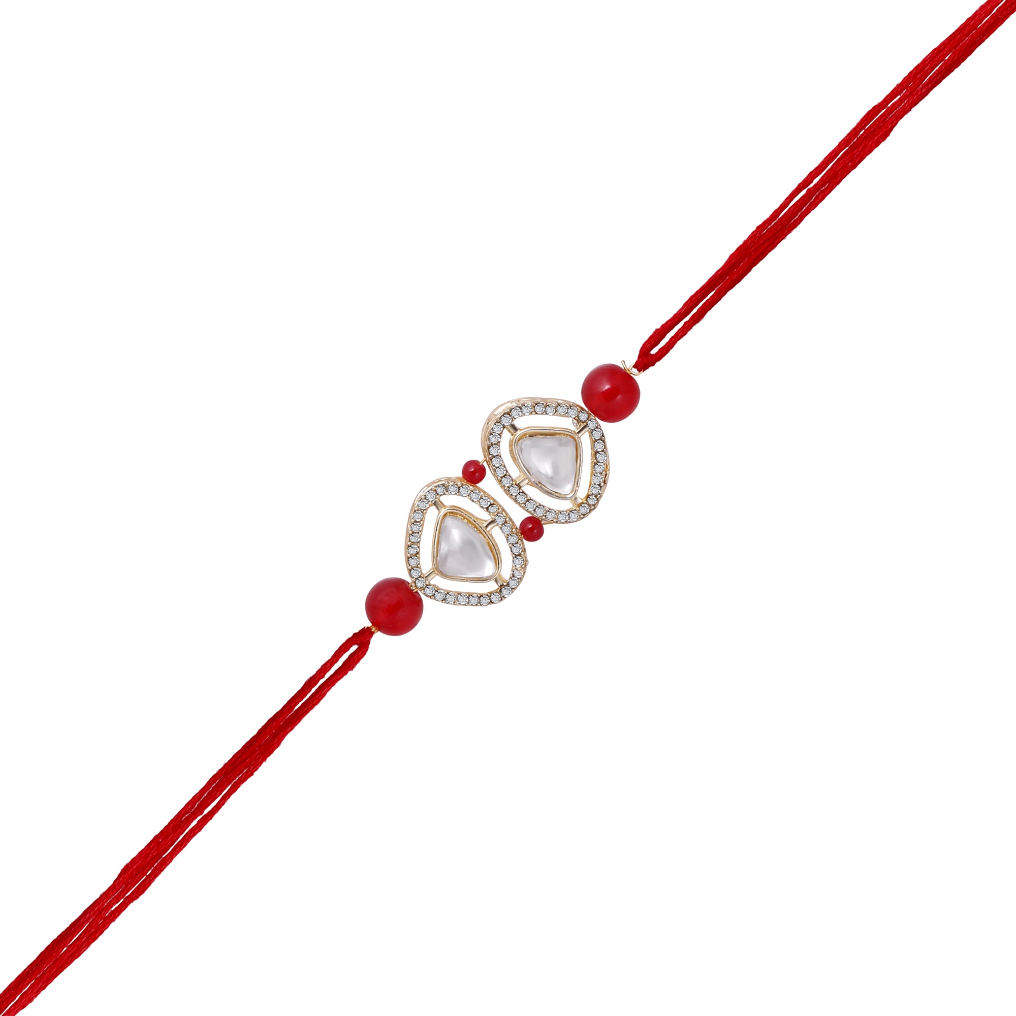 Classic Kundan Studded Ethnic Thread Rakhi