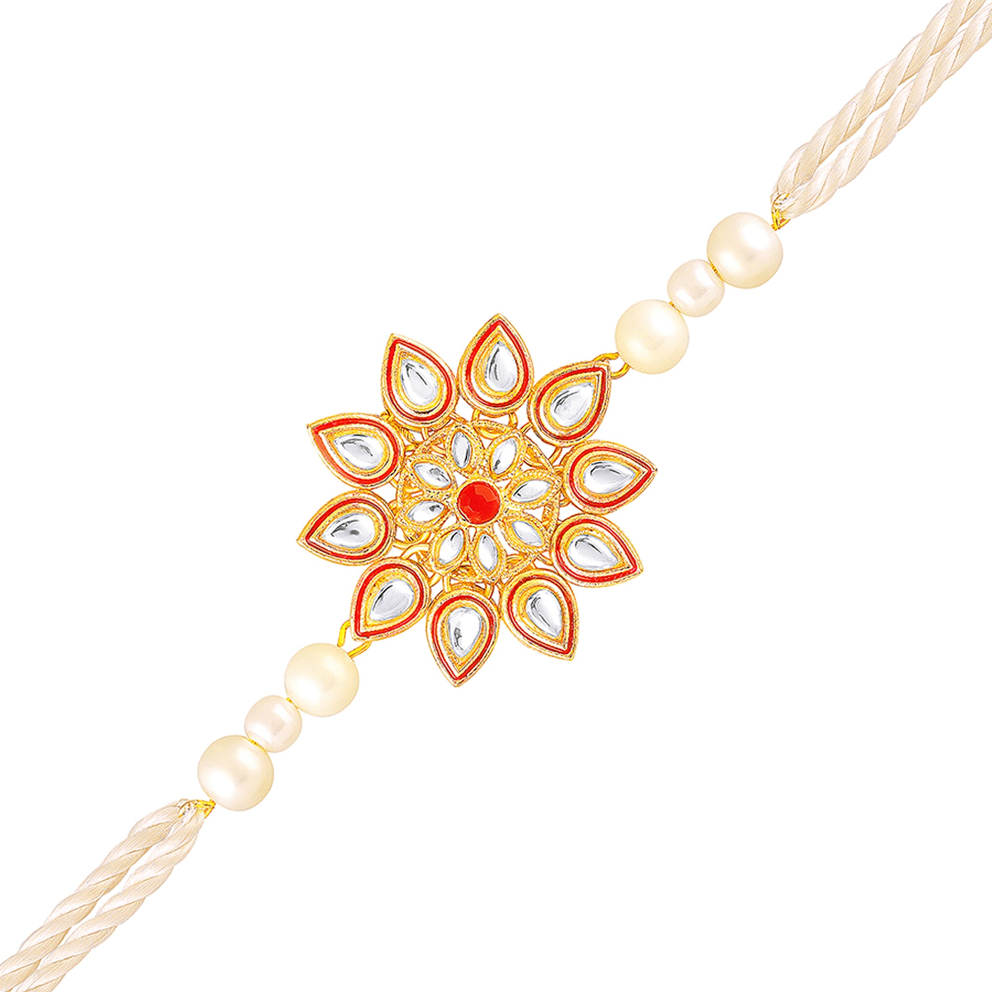 Traditional Kundan Rakhi for Brother