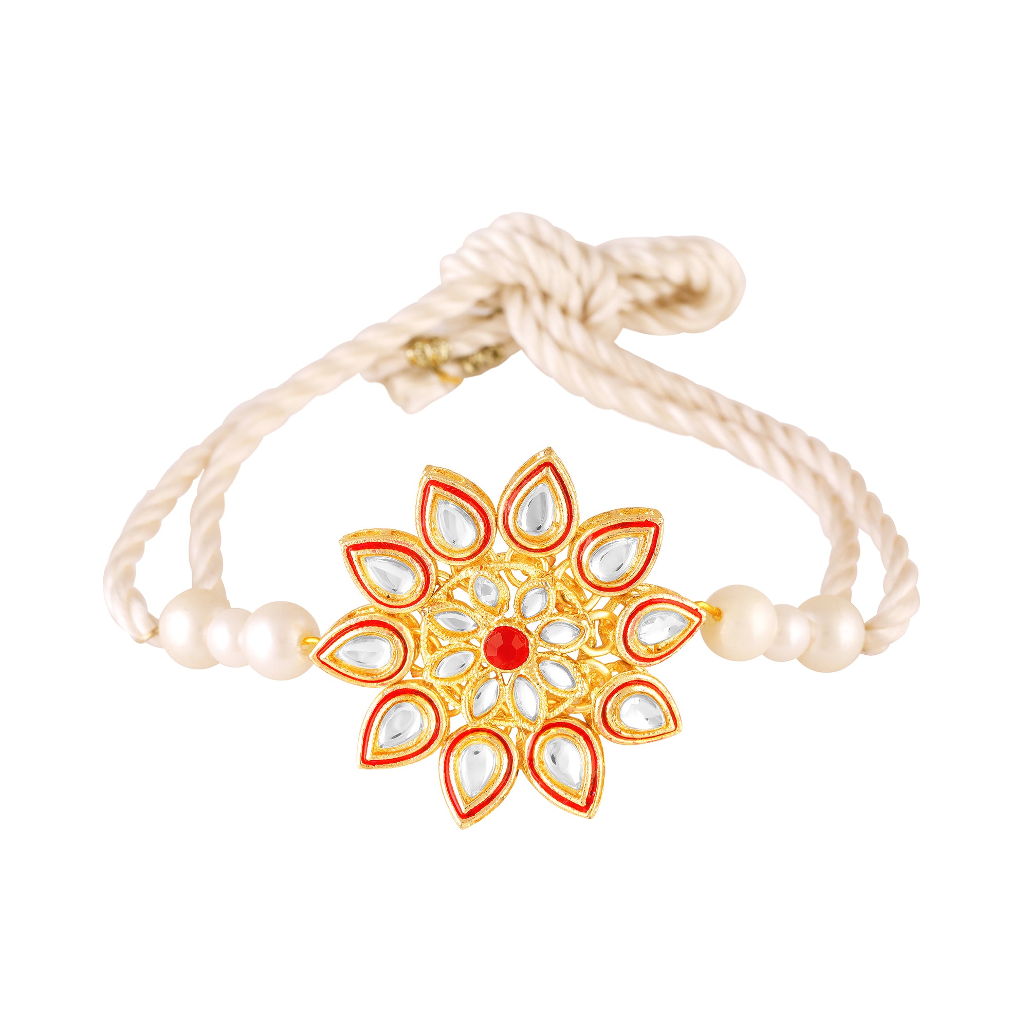 Traditional Kundan Rakhi for Brother