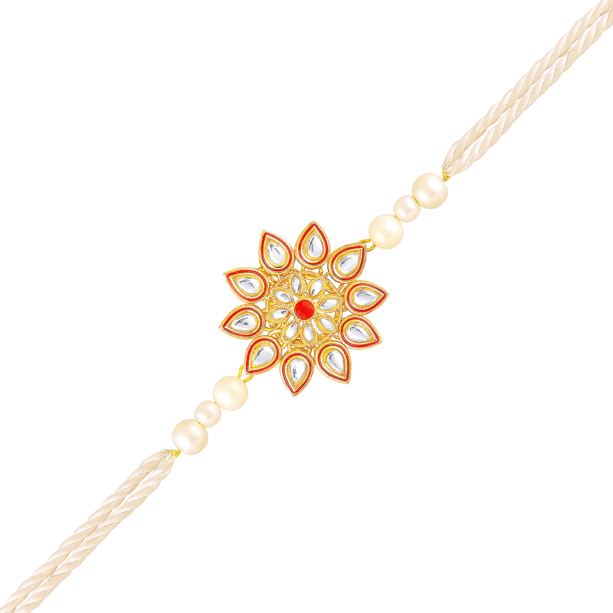 Traditional Kundan Rakhi for Brother