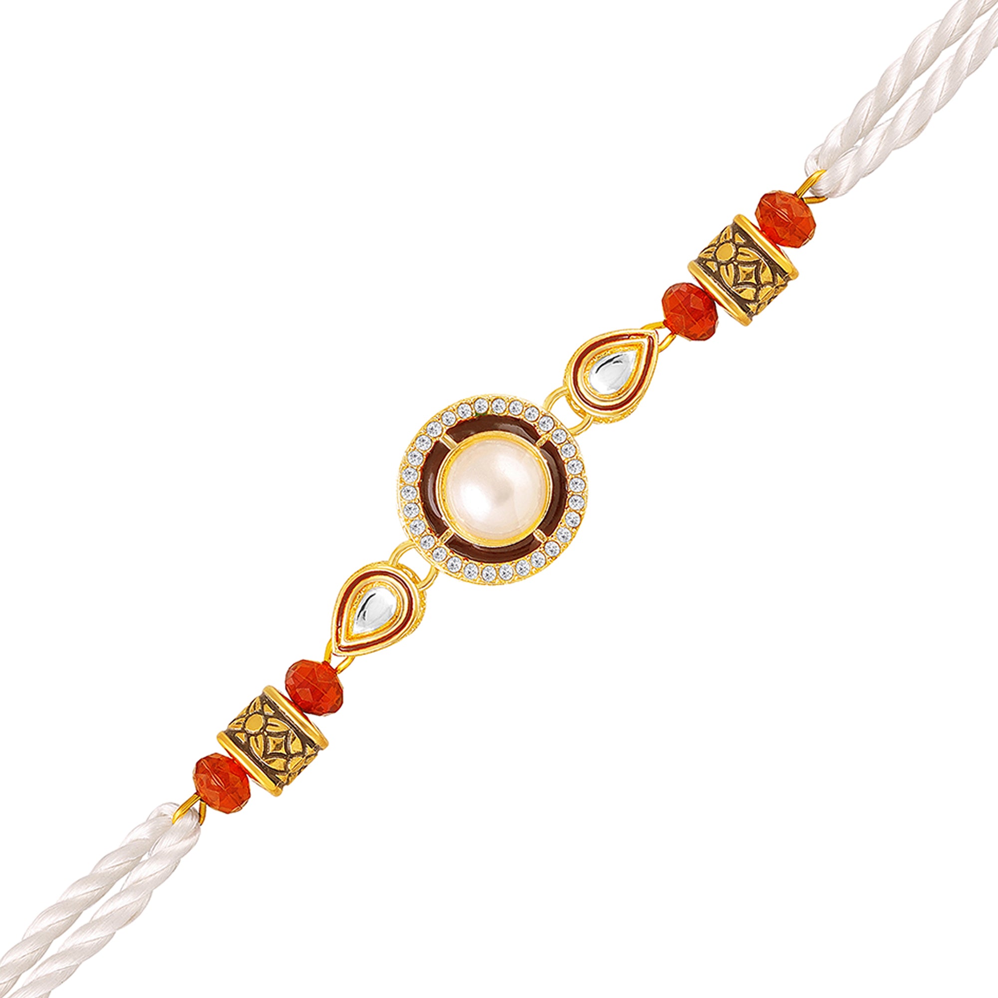Premium Artificial Pearl Rakhi for Brother