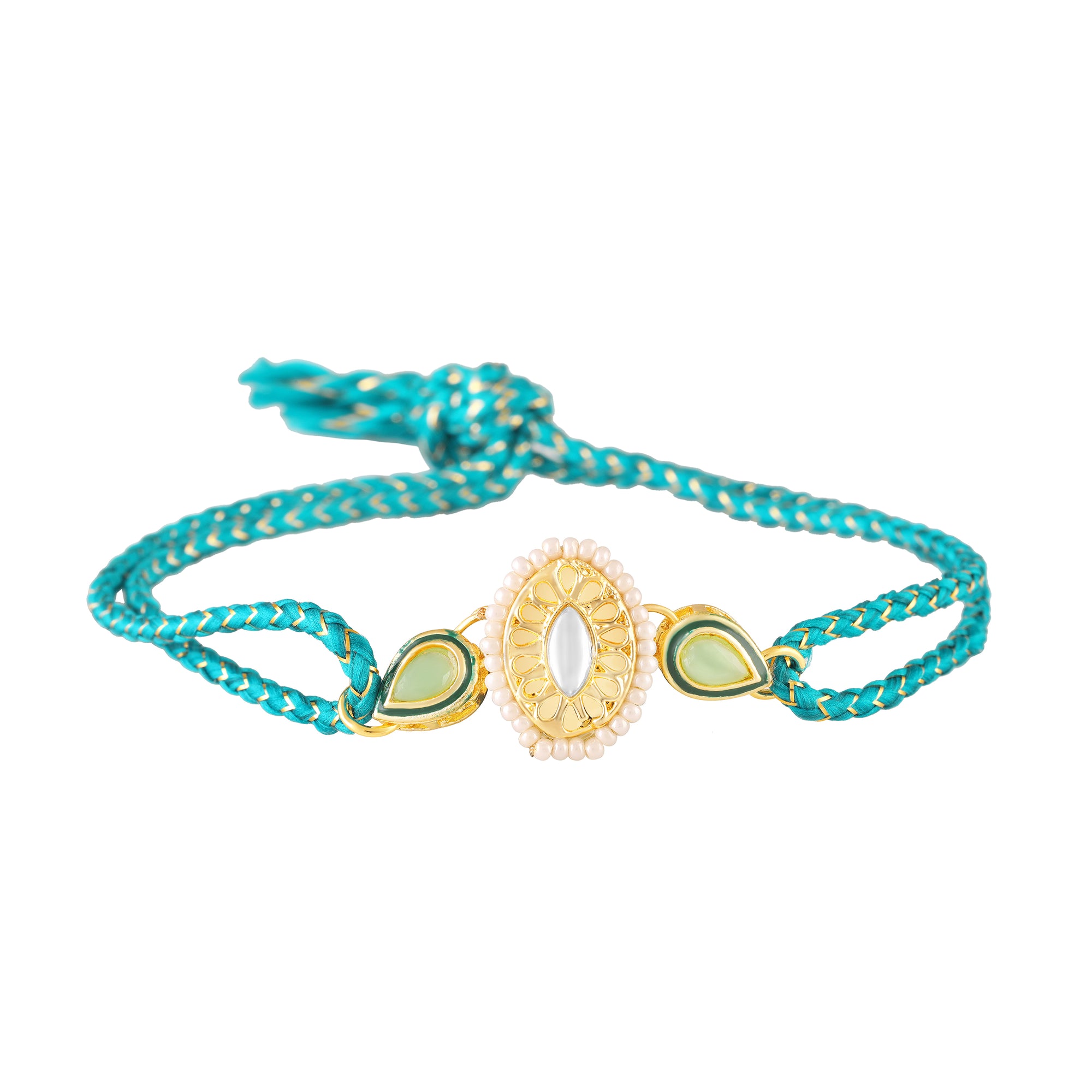 Elegant Kundan Rakhi for Brother
