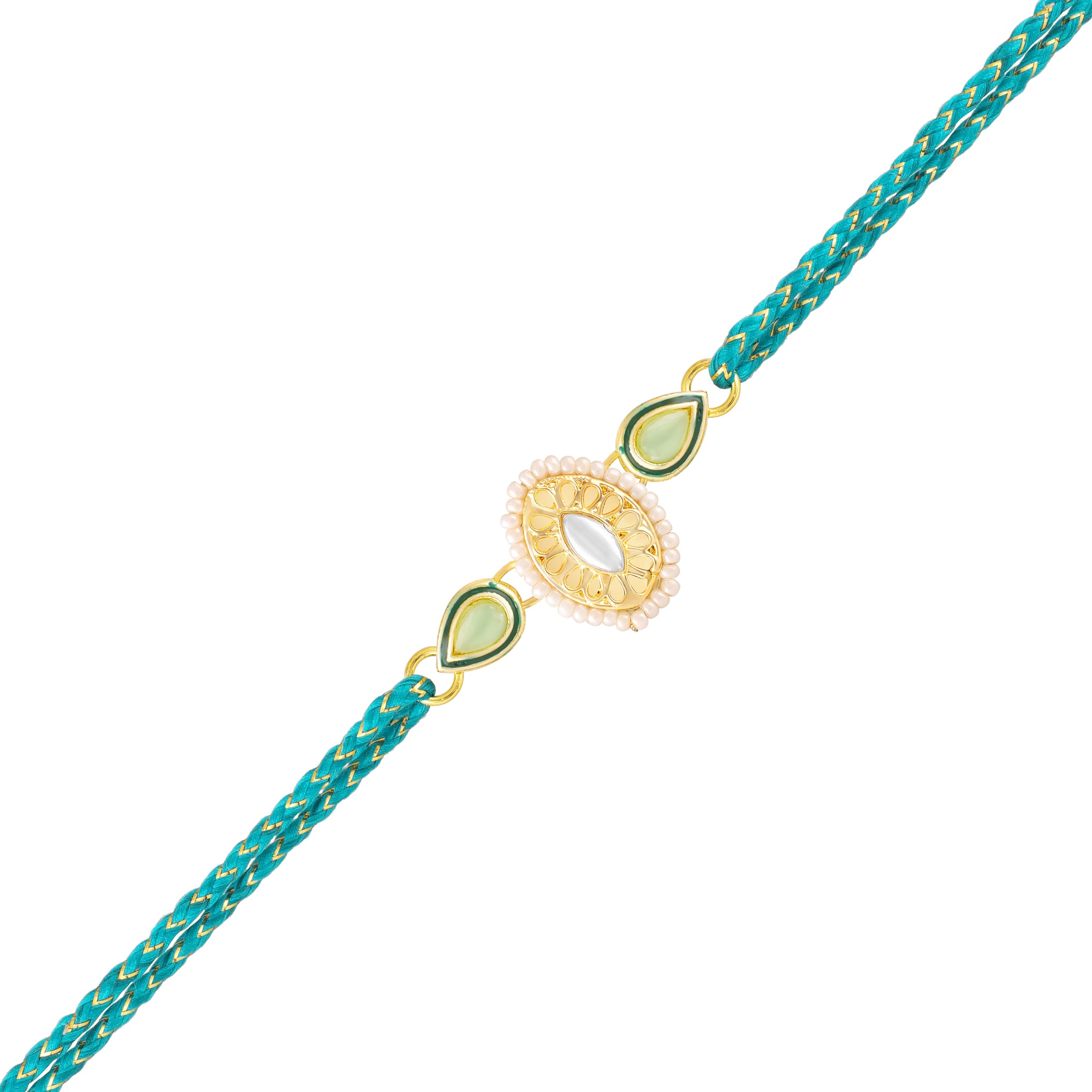 Elegant Kundan Rakhi for Brother