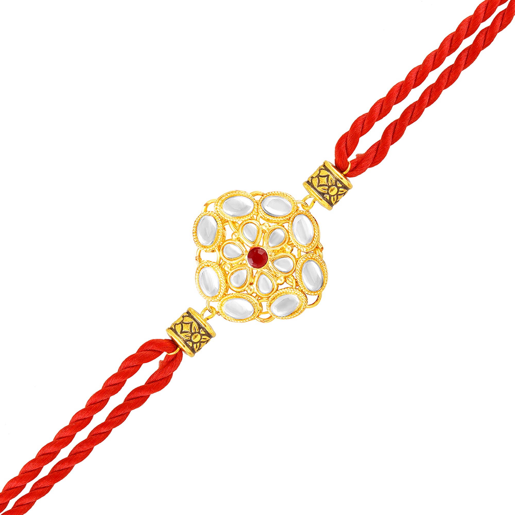 Traditional Kundan Rakhi for Brother
