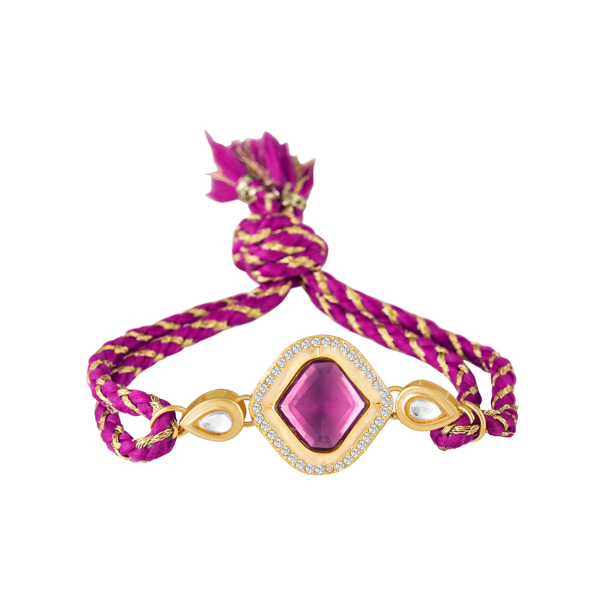 Elegant Kundan Rakhi for Brother