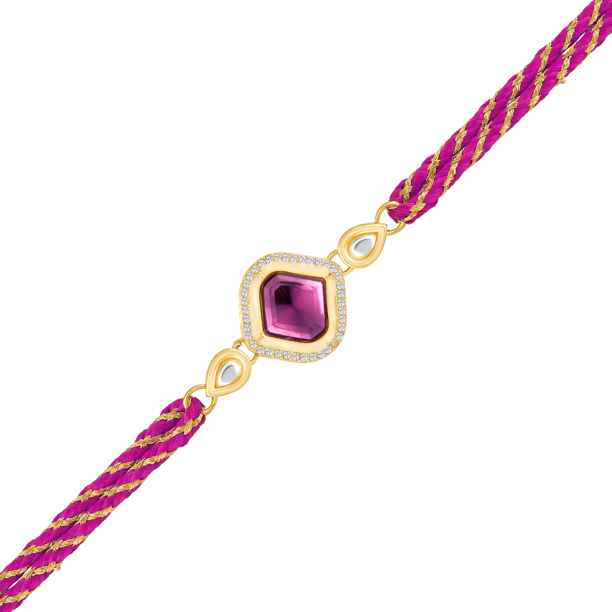 Elegant Kundan Rakhi for Brother