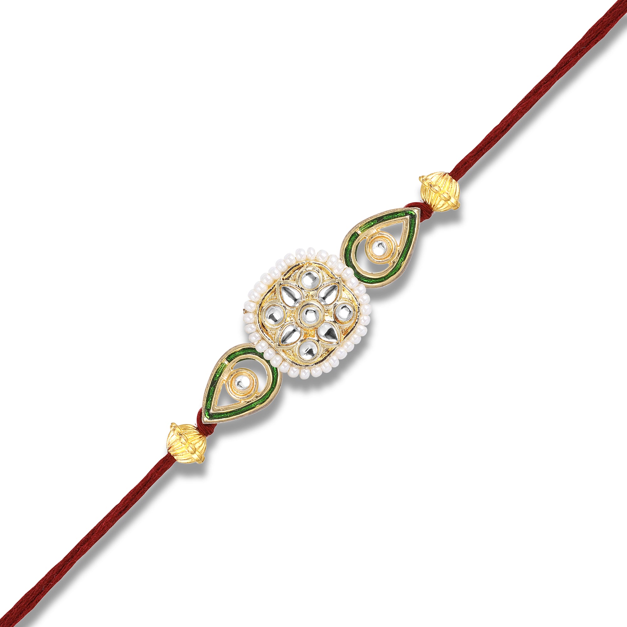 Traditional Kundan Rakhi for Brother