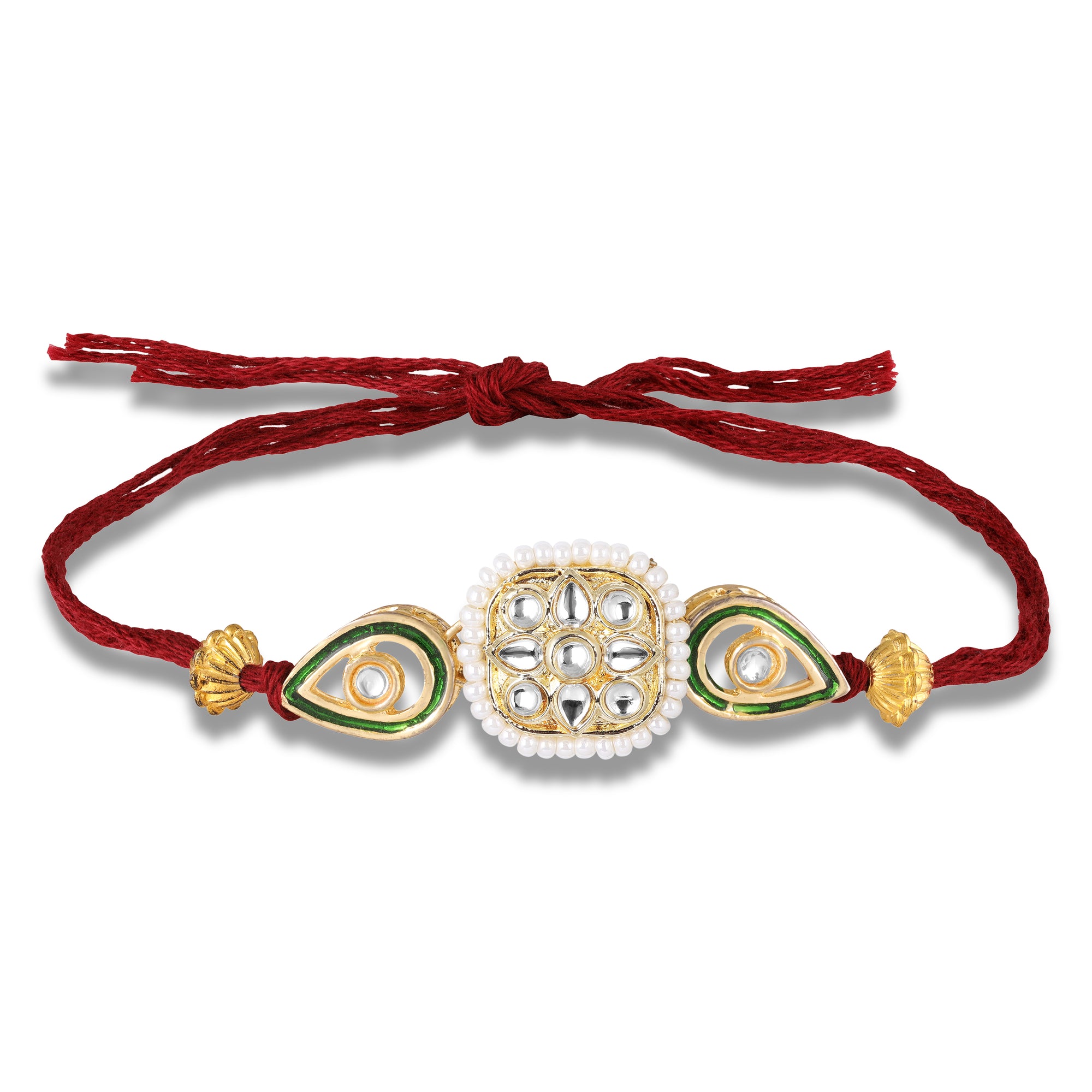 Traditional Kundan Rakhi for Brother