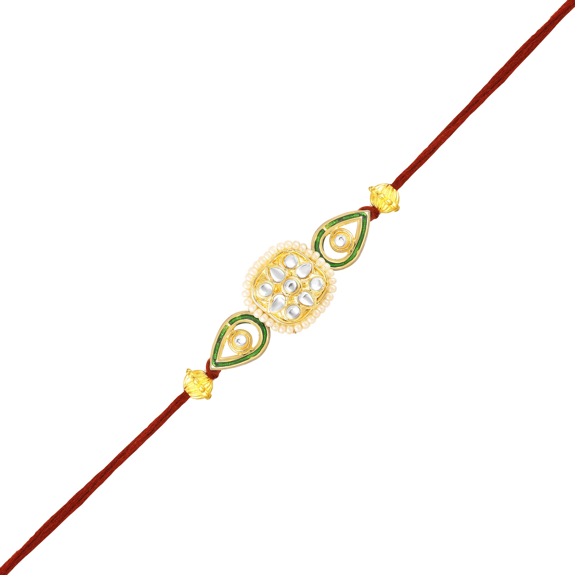 Traditional Kundan Rakhi for Brother