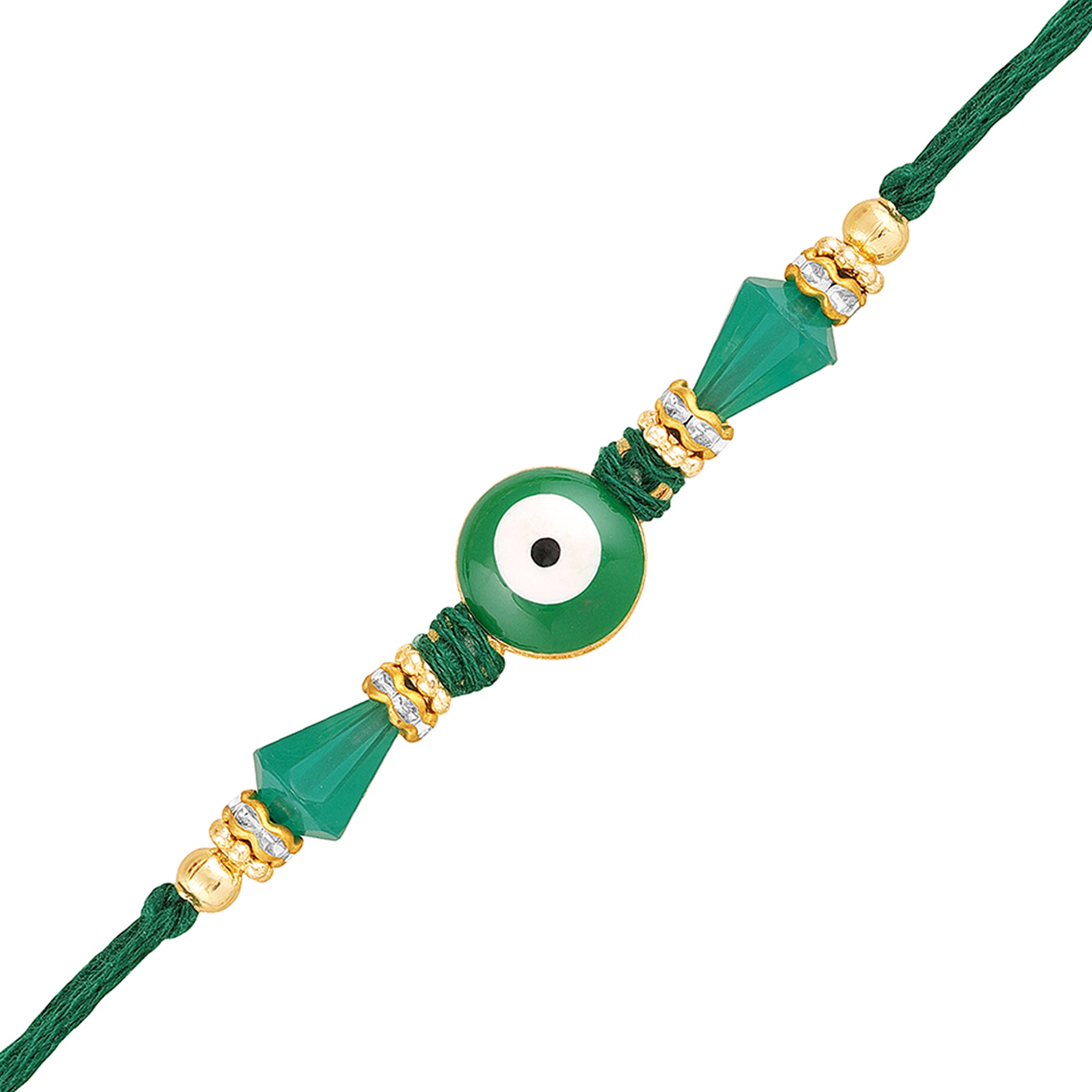 Green Evil Eye Rakhi for Brother