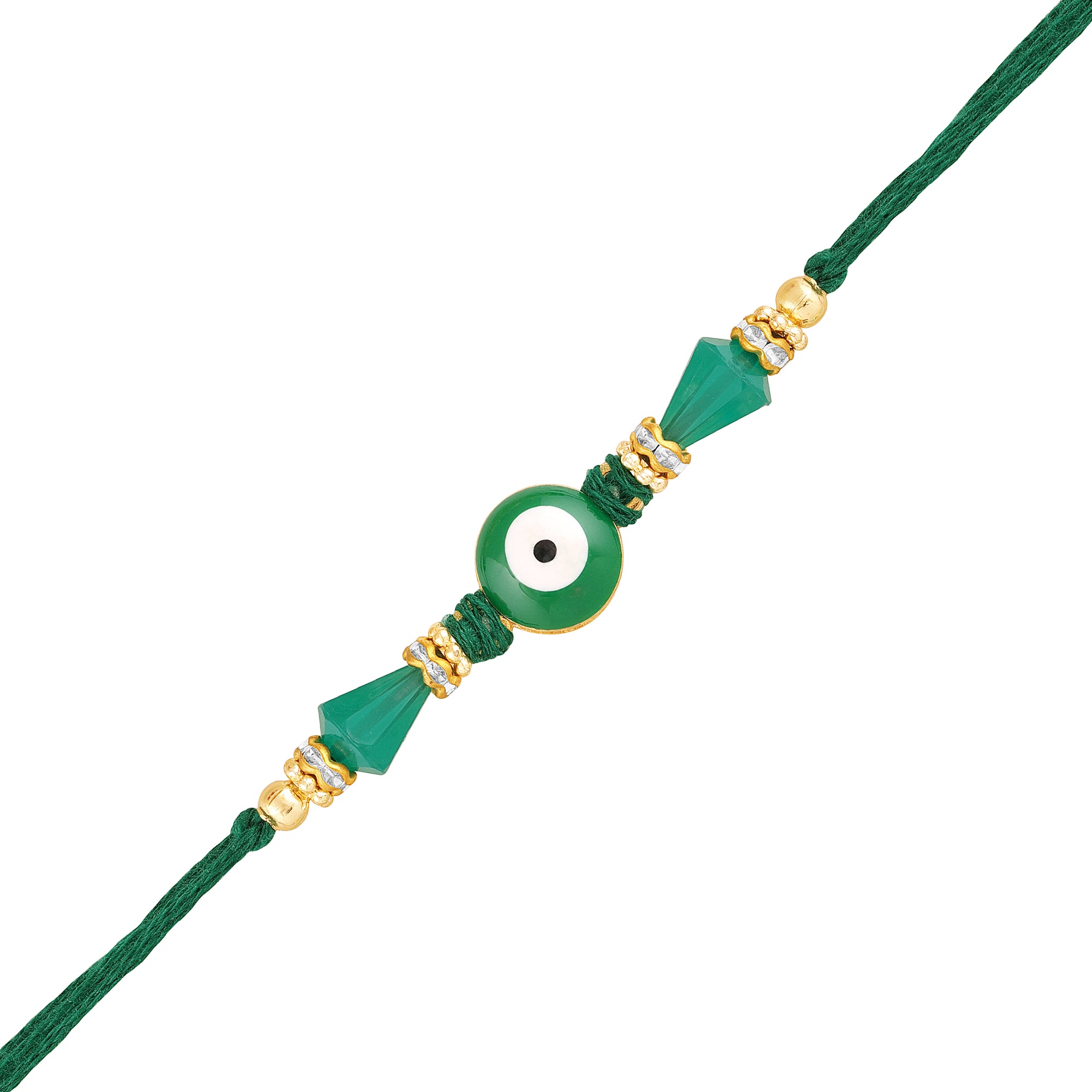 Green Evil Eye Rakhi for Brother