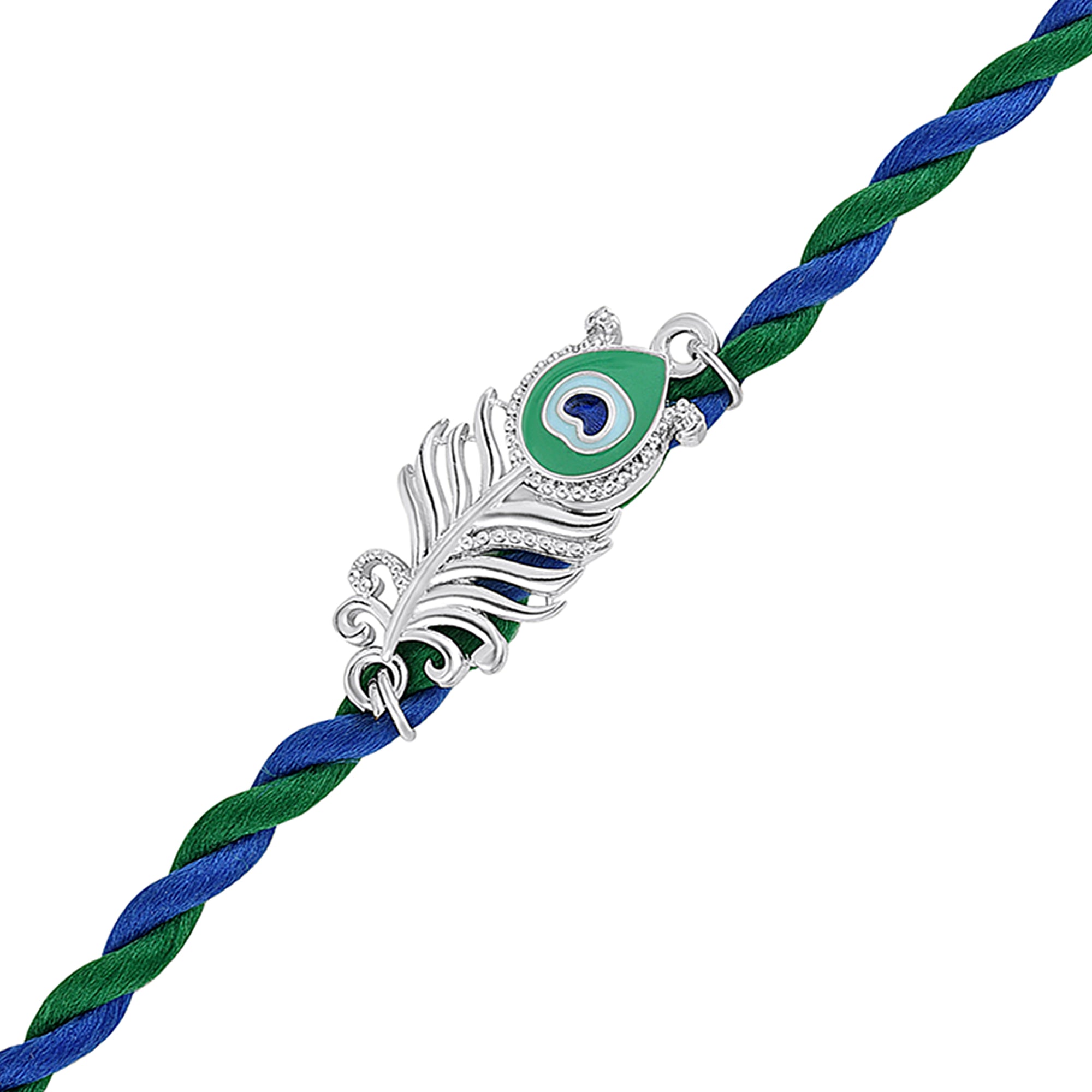 Peacock-Feather-Shaped Rakhi for Brother