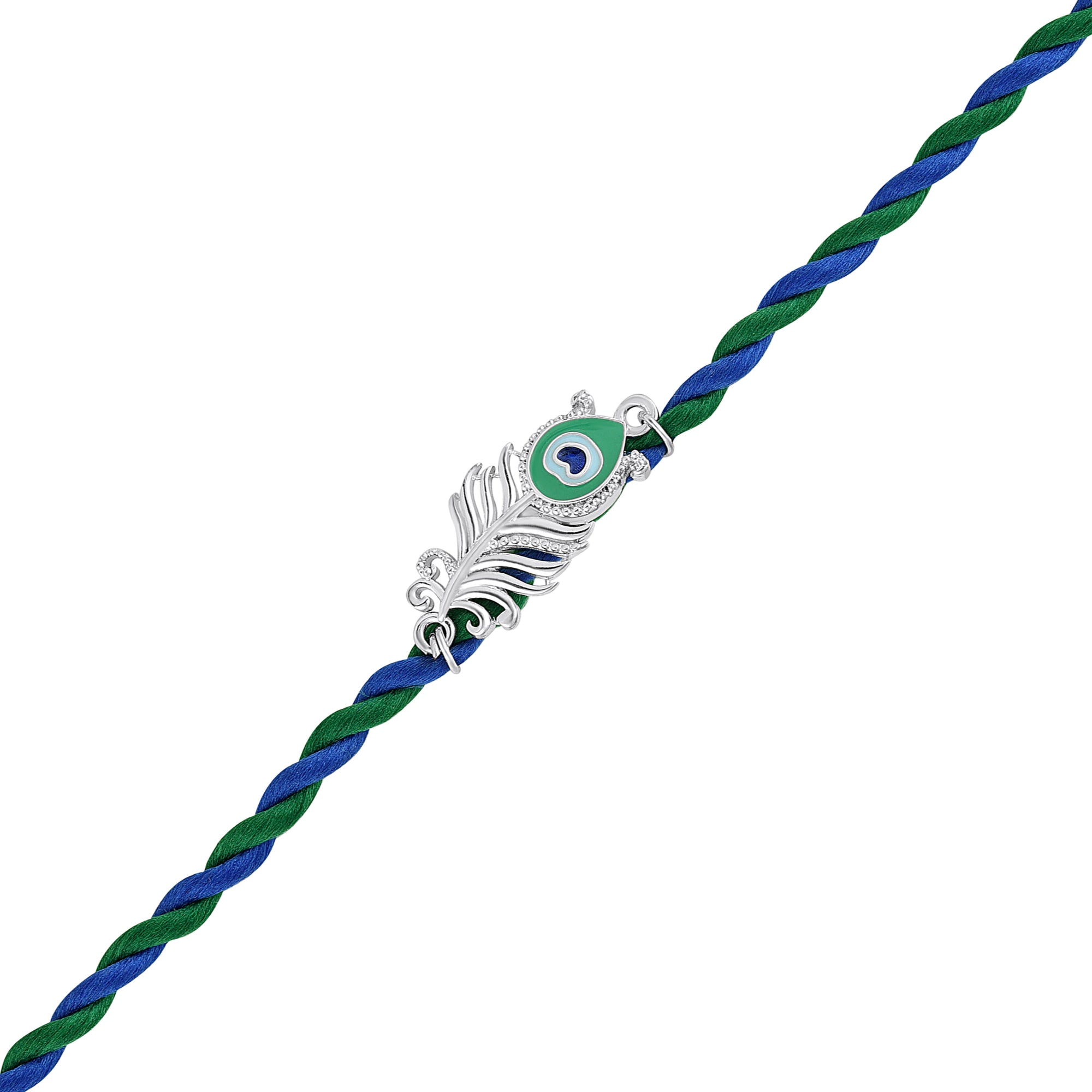 Peacock-Feather-Shaped Rakhi for Brother