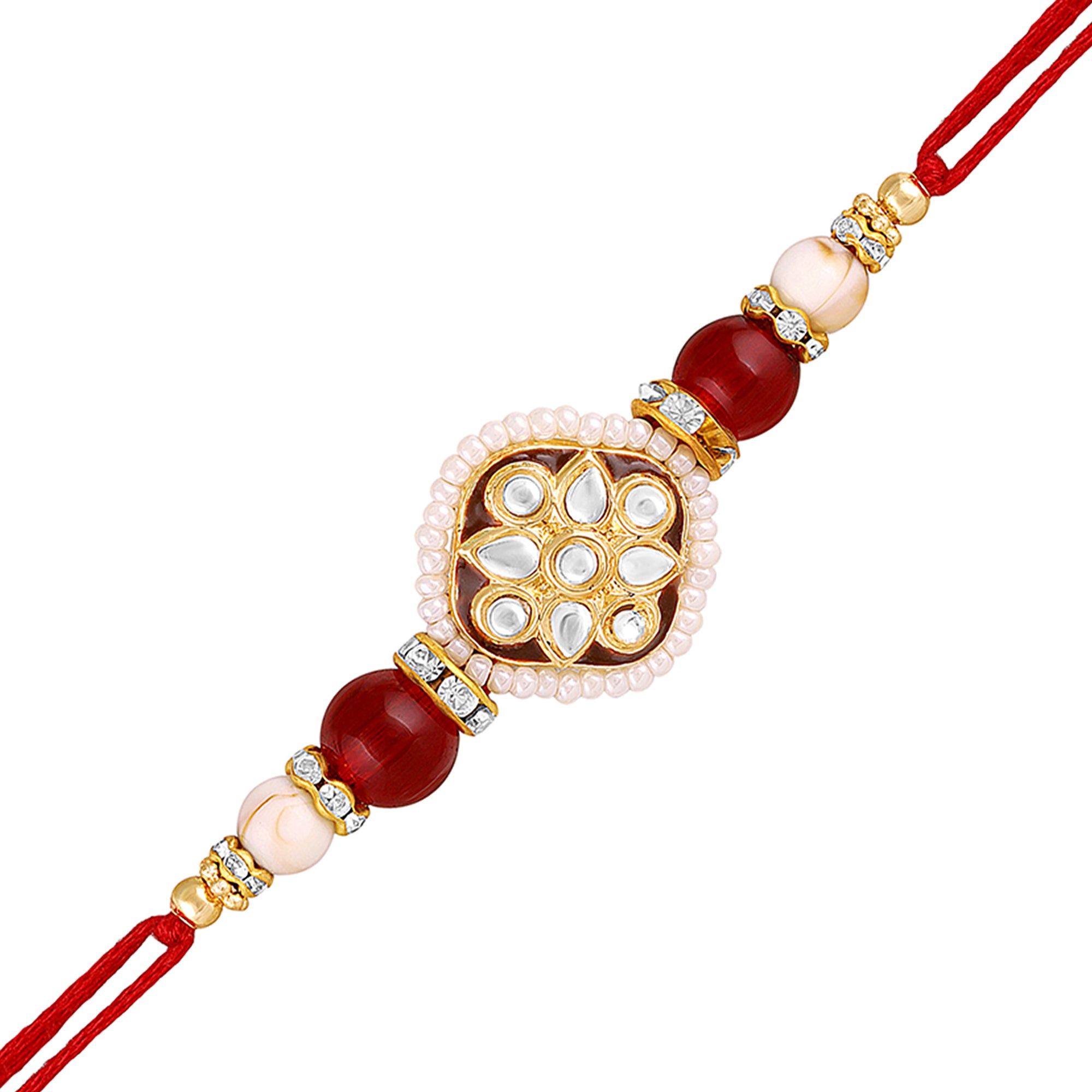 Traditional Kundan Rakhi for Brother