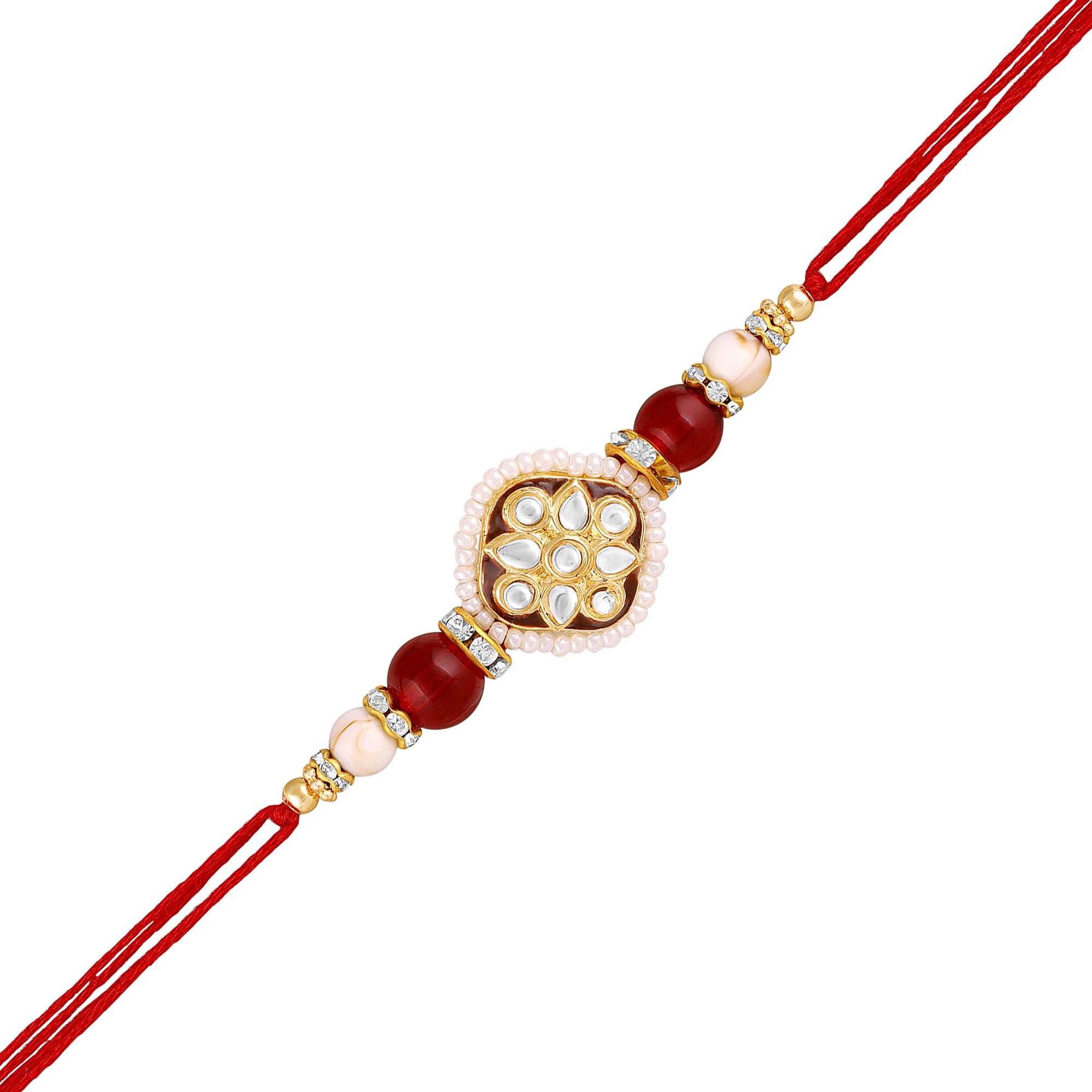 Traditional Kundan Rakhi for Brother