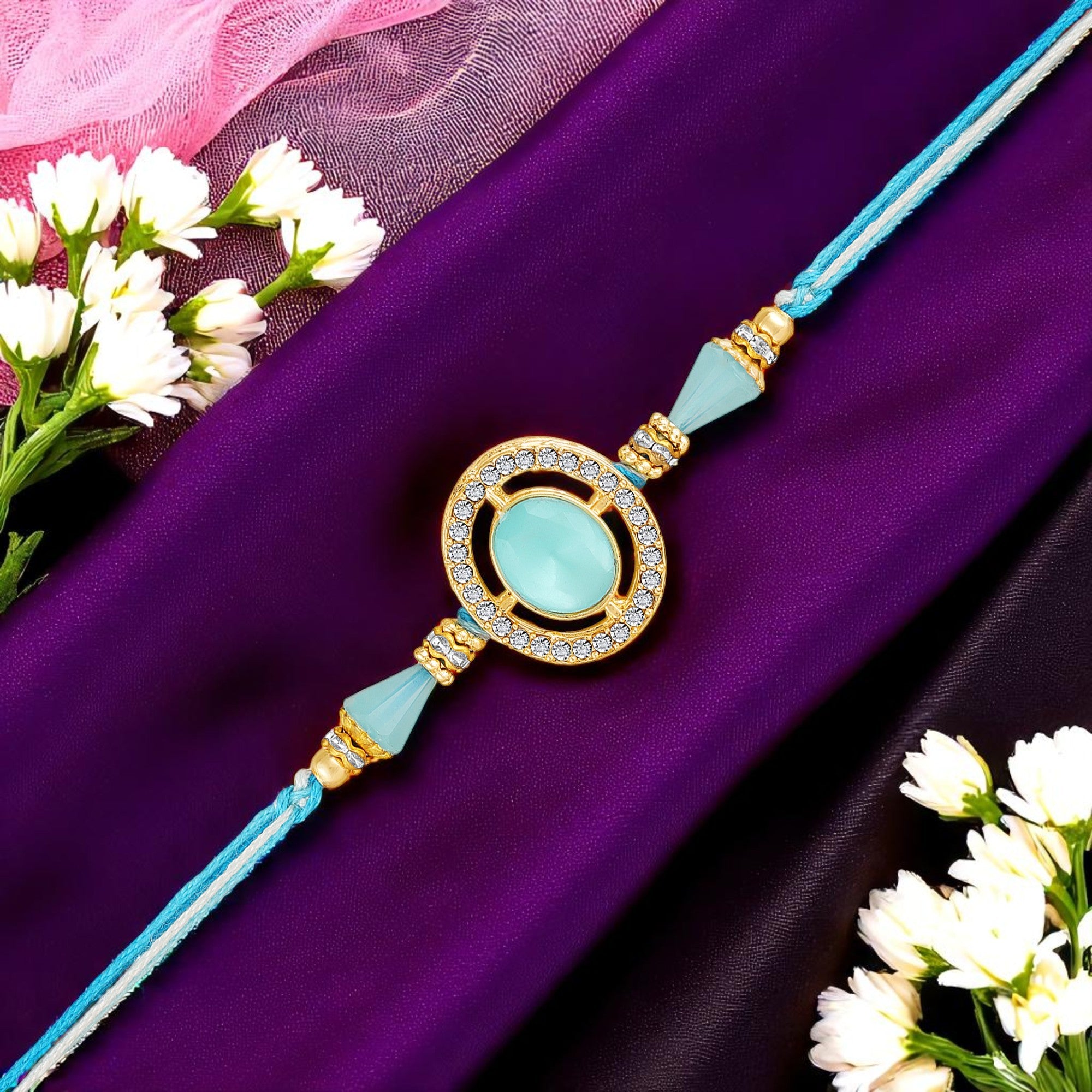 Elegant Stone Rakhi for Brother