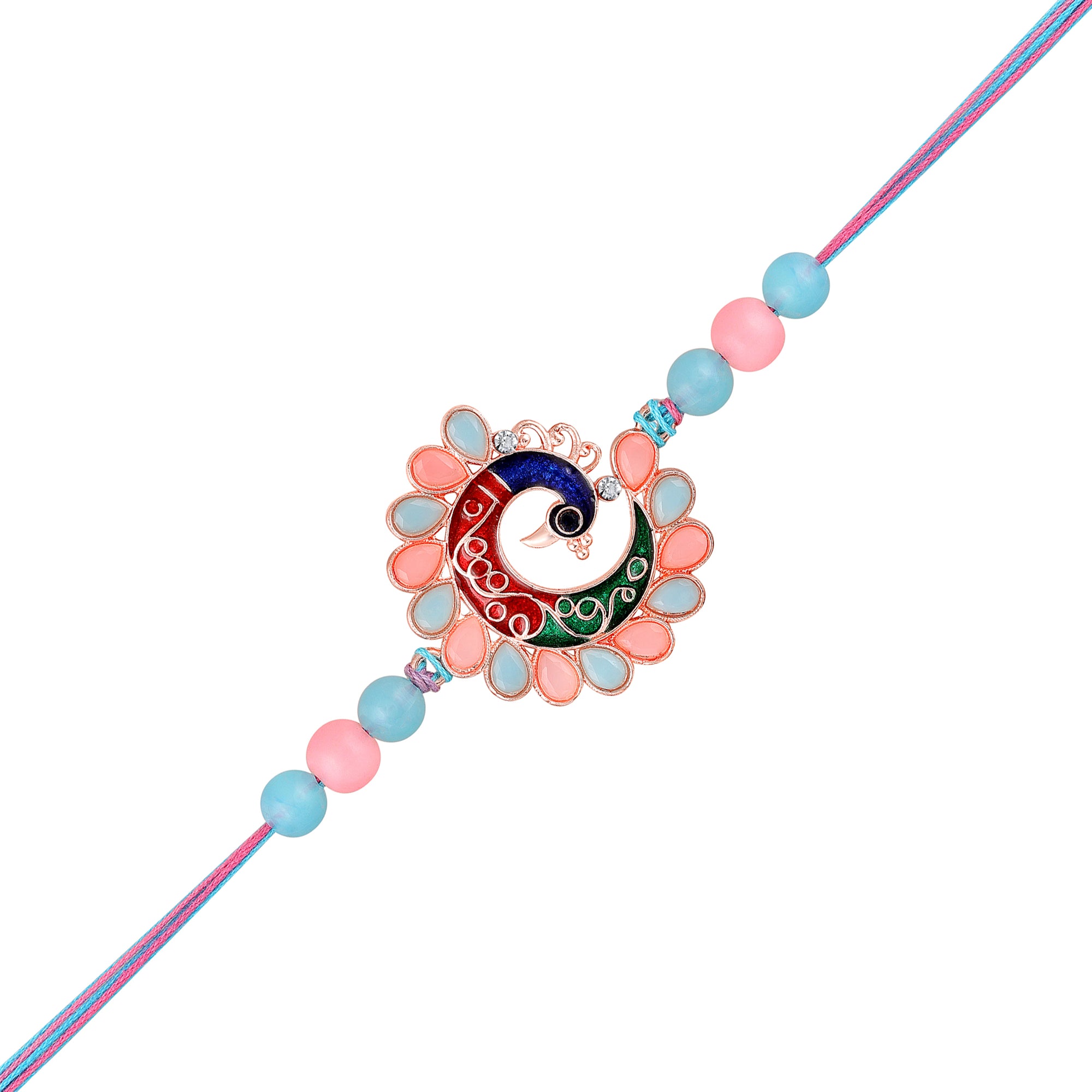 Colorful Peacock-Shaped Rakhi for Brother