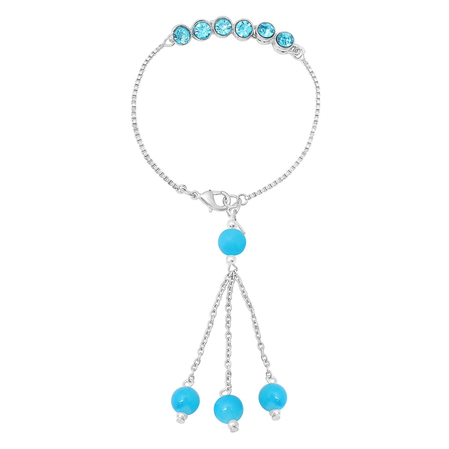 Blue Crystals Lumba Rakhi