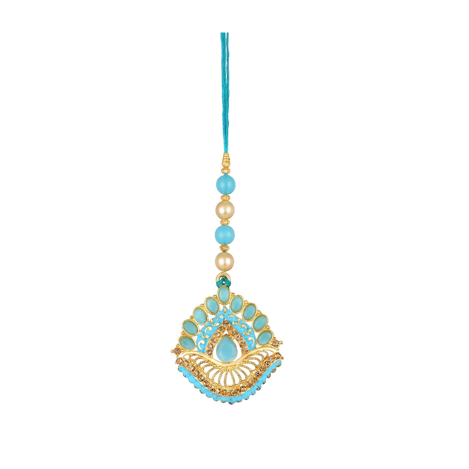 Blue Meenakari Work Lumba Rakhi
