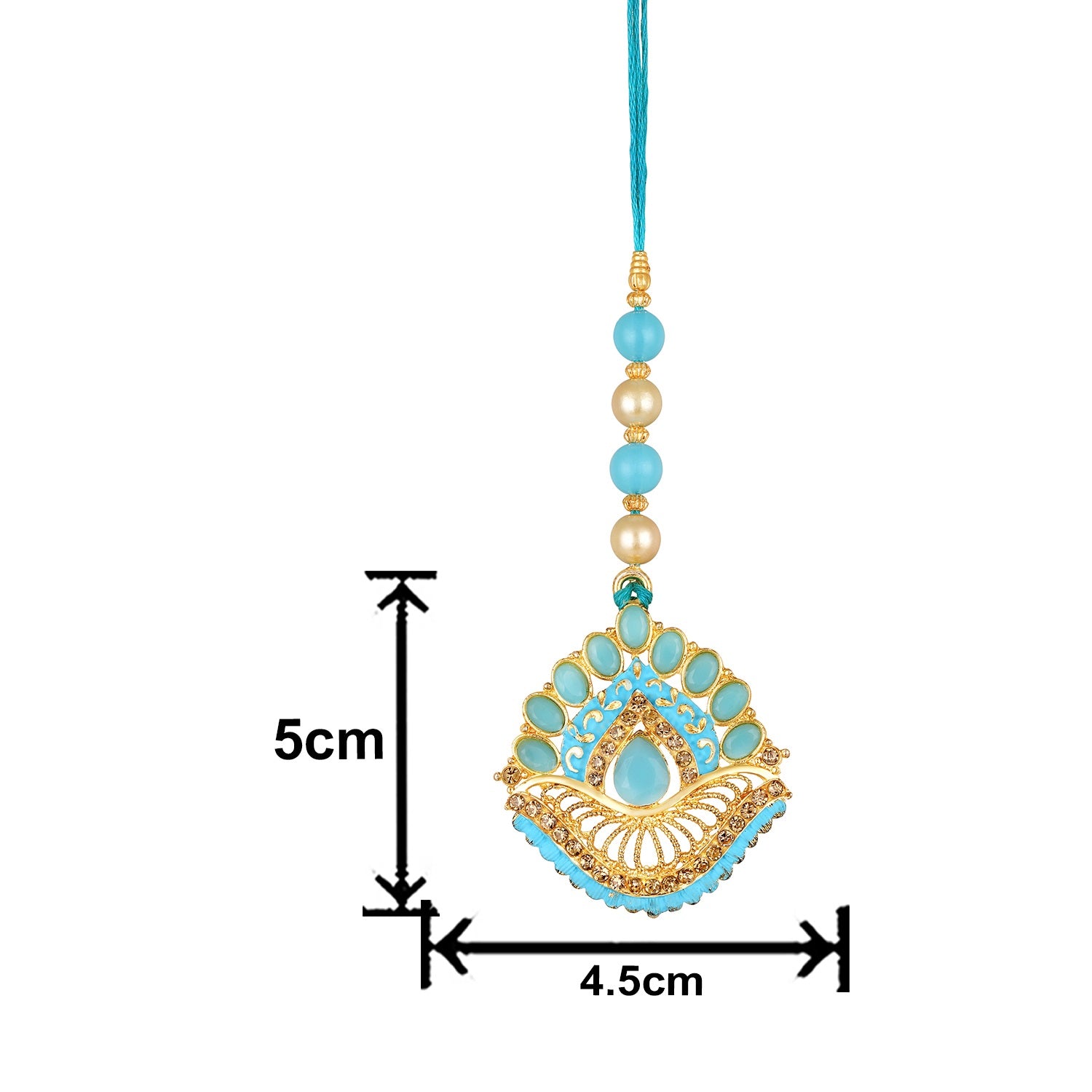 Blue Meenakari Work Lumba Rakhi