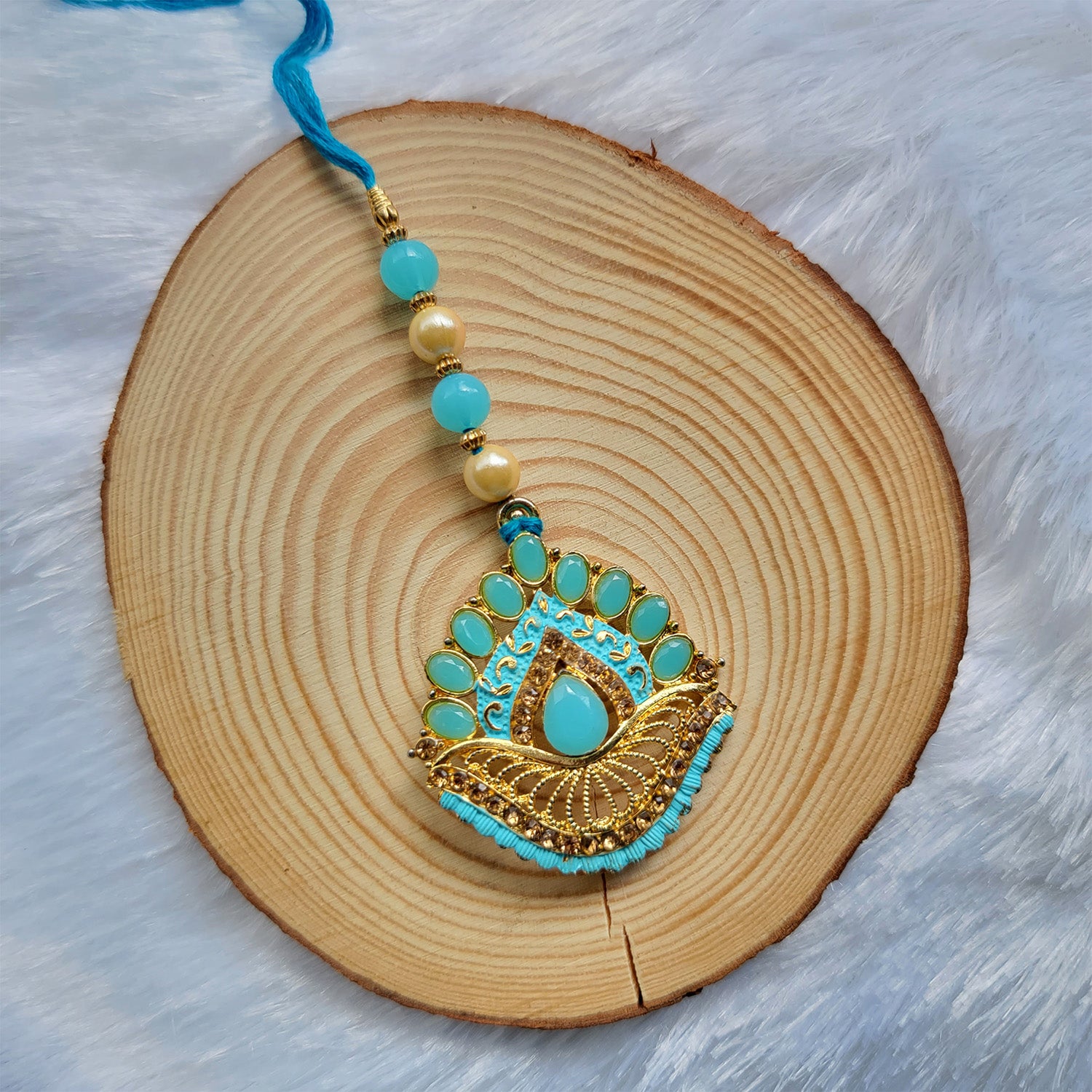 Blue Meenakari Work Lumba Rakhi