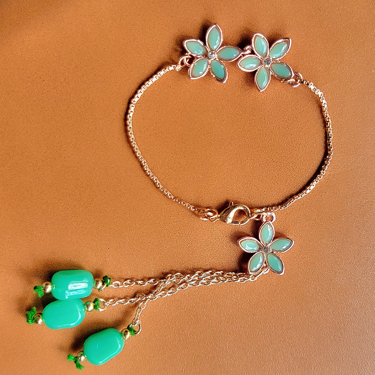 Green Floral Lumba Rakhi