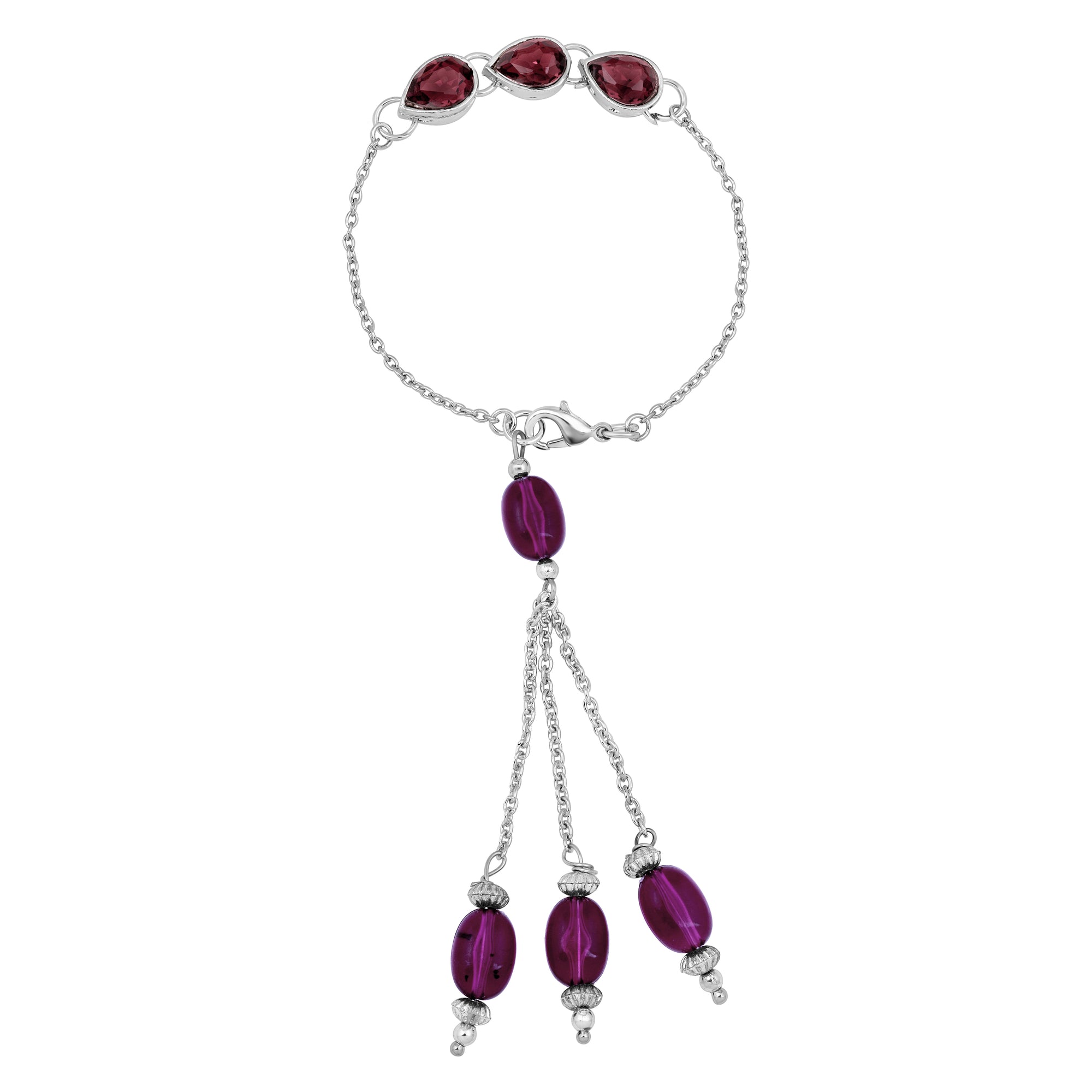 Maroon Water Drop Shape Lumba Rakhi