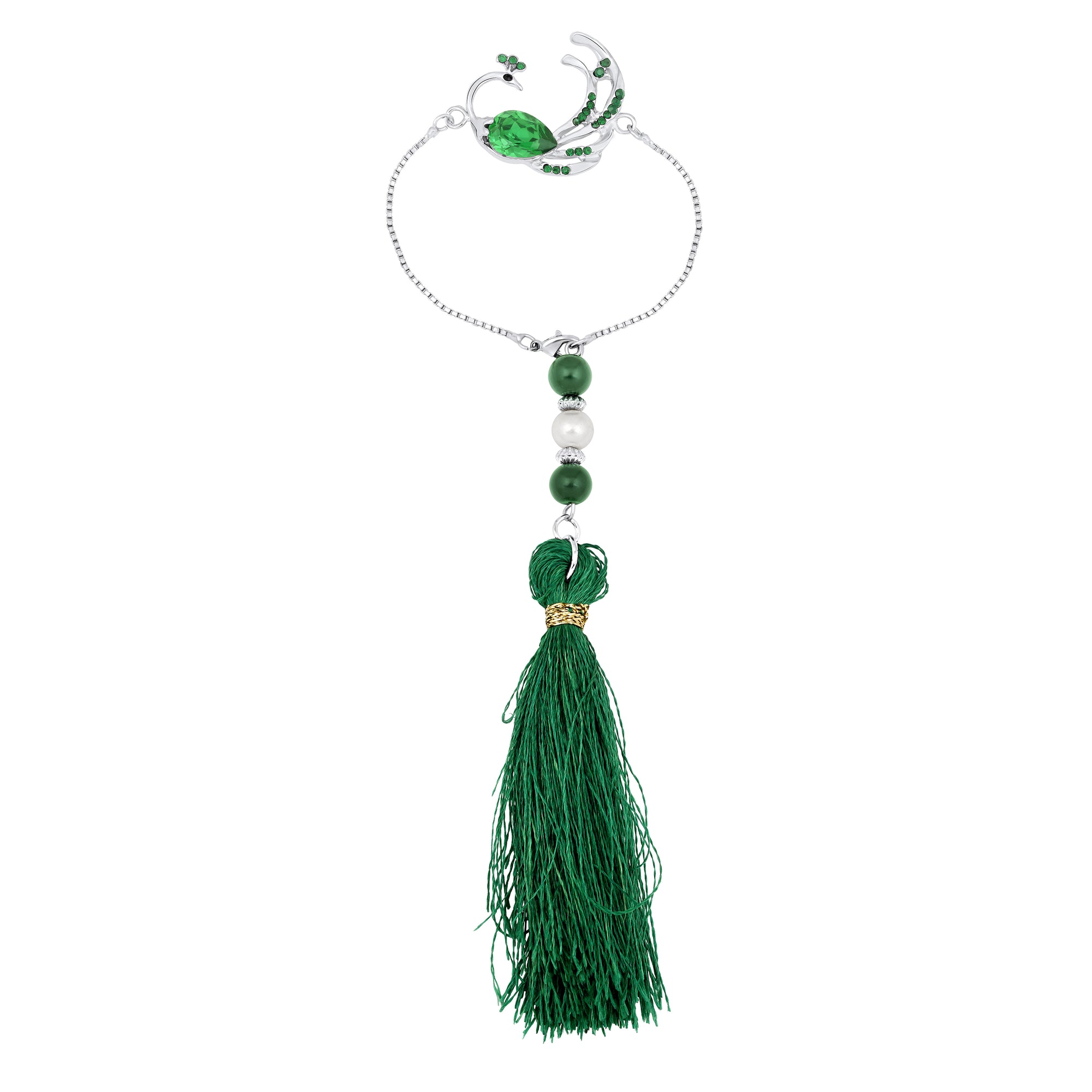 Peacock-Shaped Tassel Lumba Rakhi