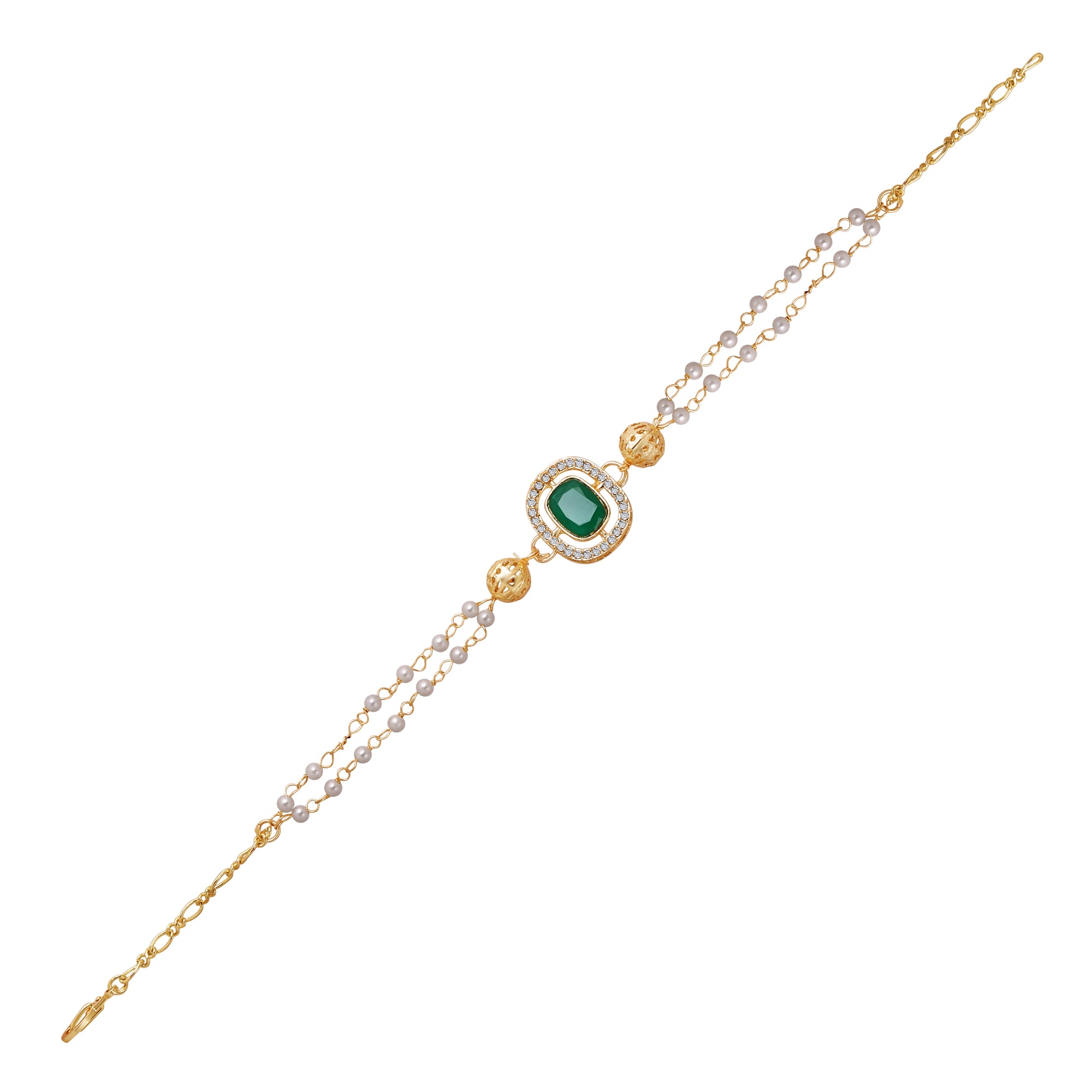 Classic Kundan Studded Ethnic Lumba Rakhi