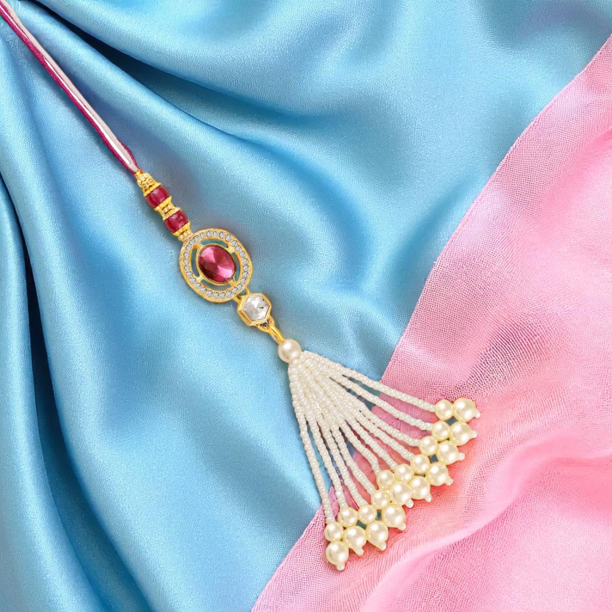 Designer Lumba Rakhi for Bhabhi