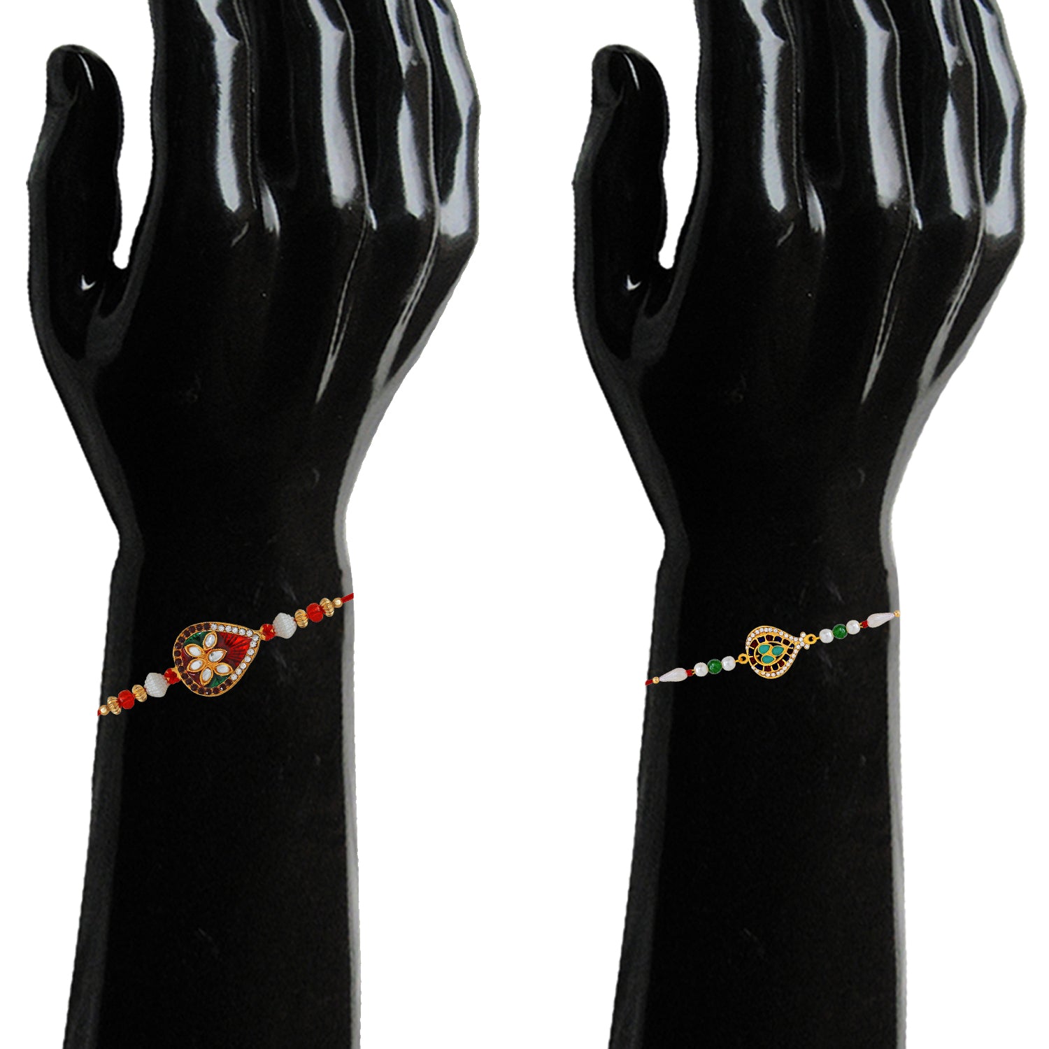 Tear drop Meena work Rakhis