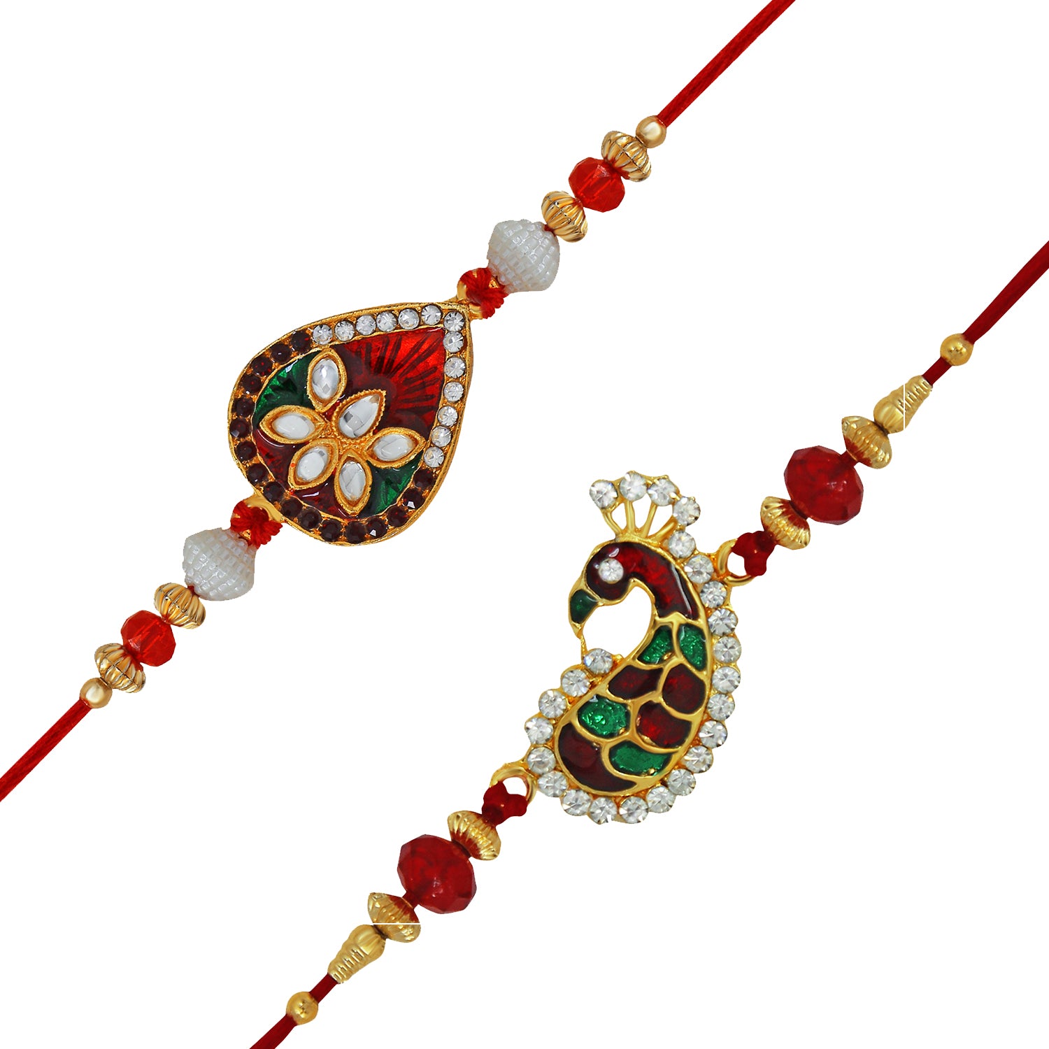 Exquisite Meenakari Rakhis Combo