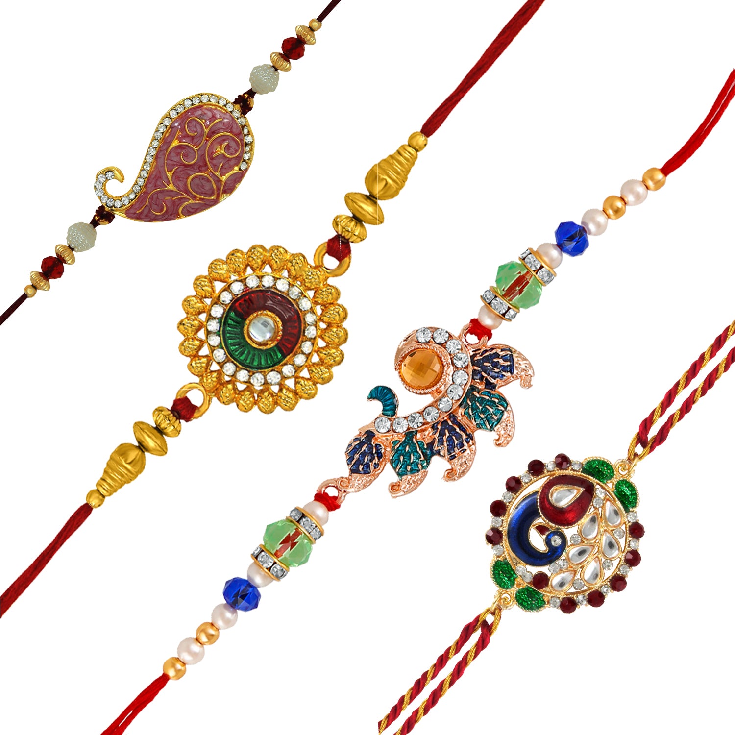 Designer Meenakari work Rakhis