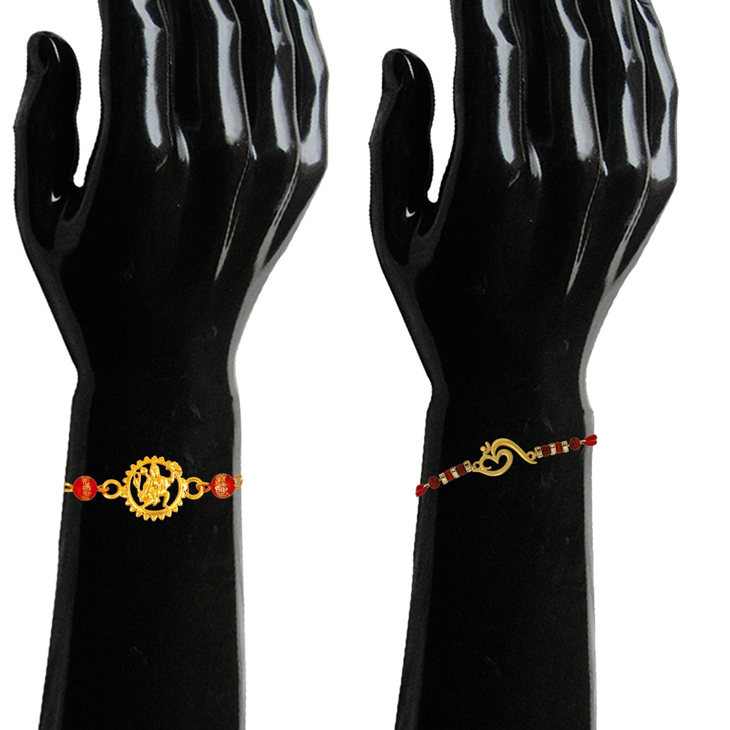 Spiritual Hanuman and Om rakhi combo