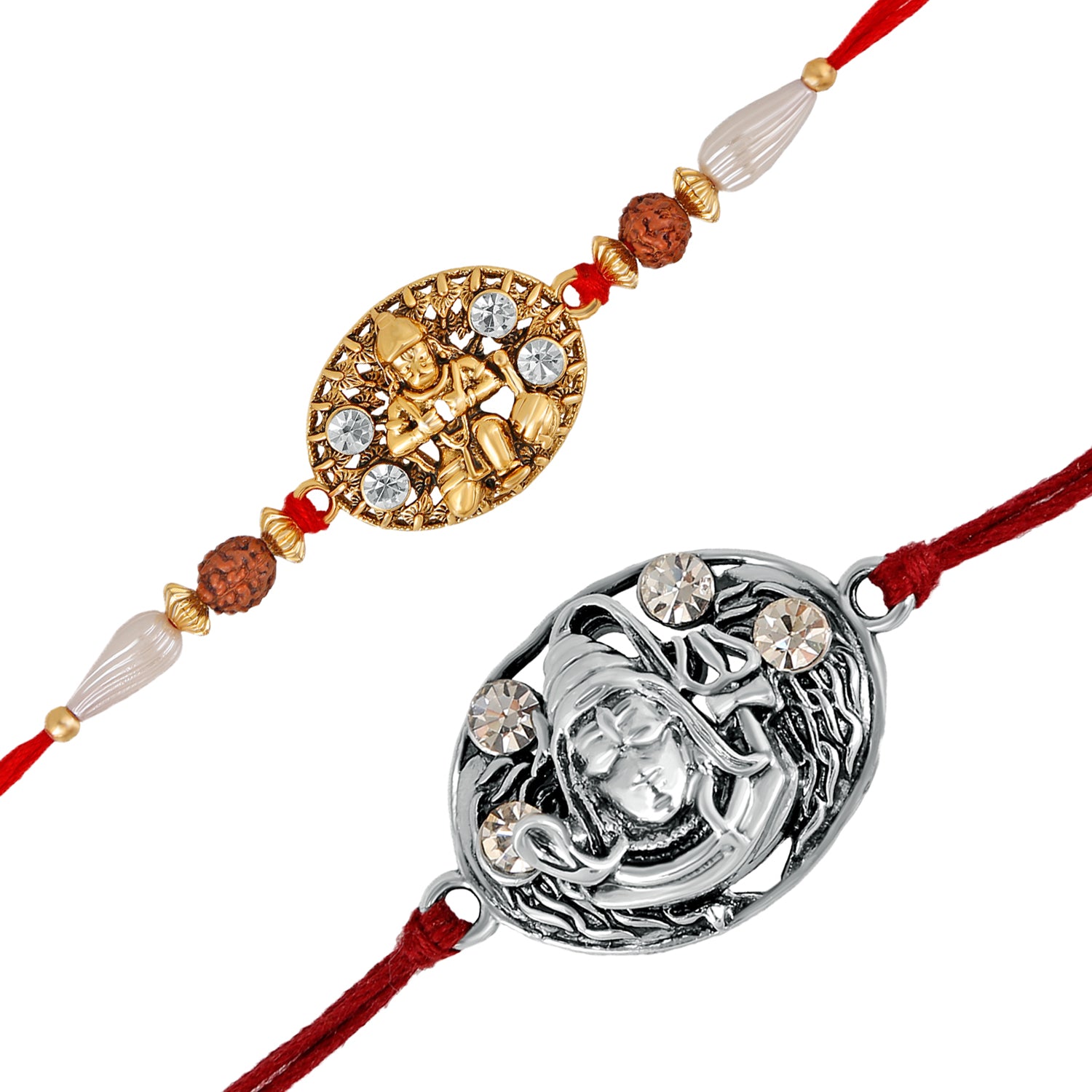 Combo of Lord Hanuman and Shiva Rakhis