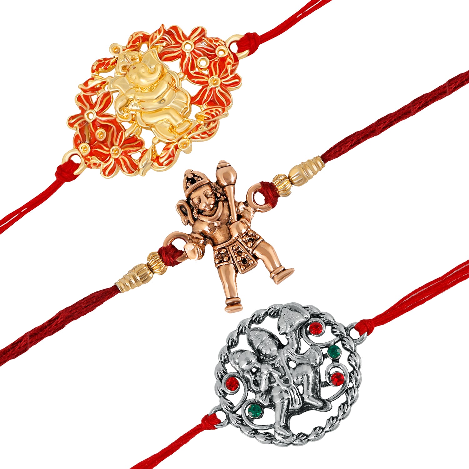 Combo of Lord Hanuman and Ganesha Rakhis