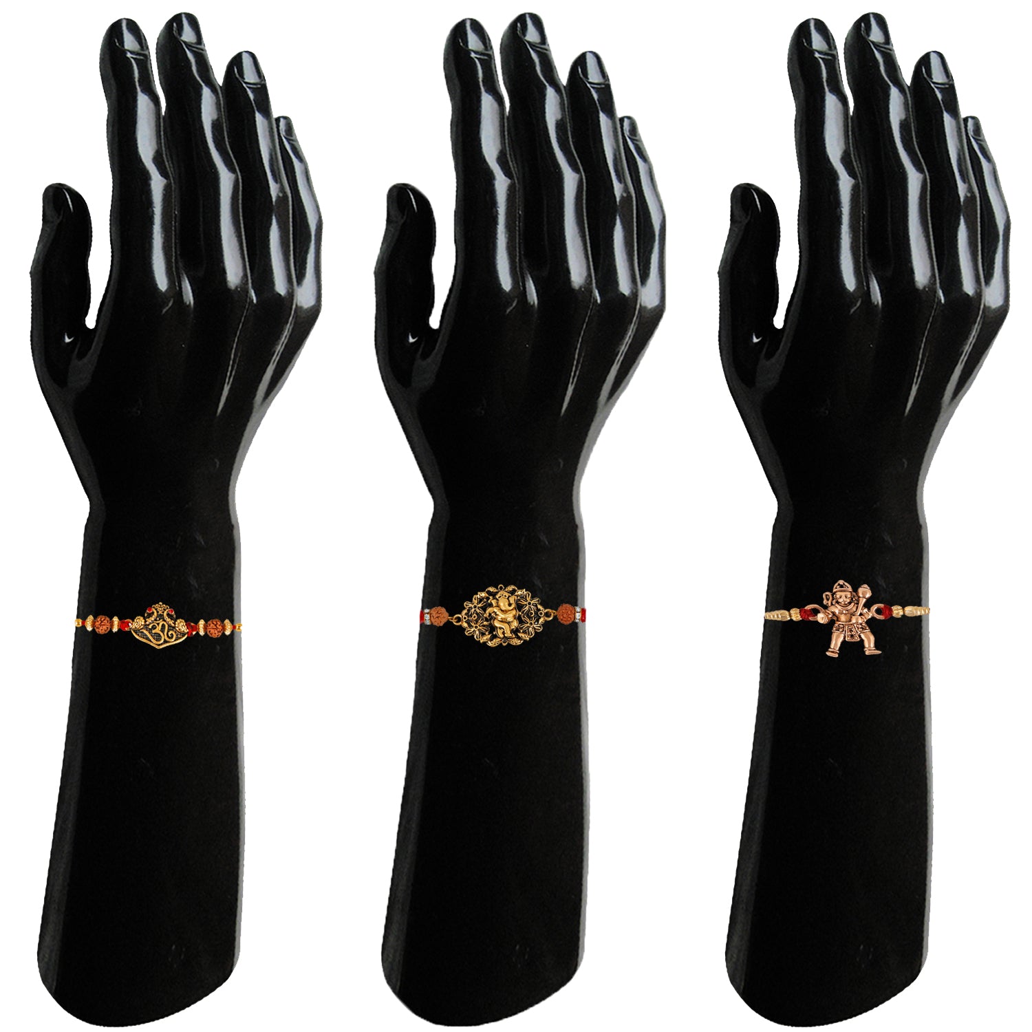 Combo of Om, Ganesha and Hanuman Rakhis