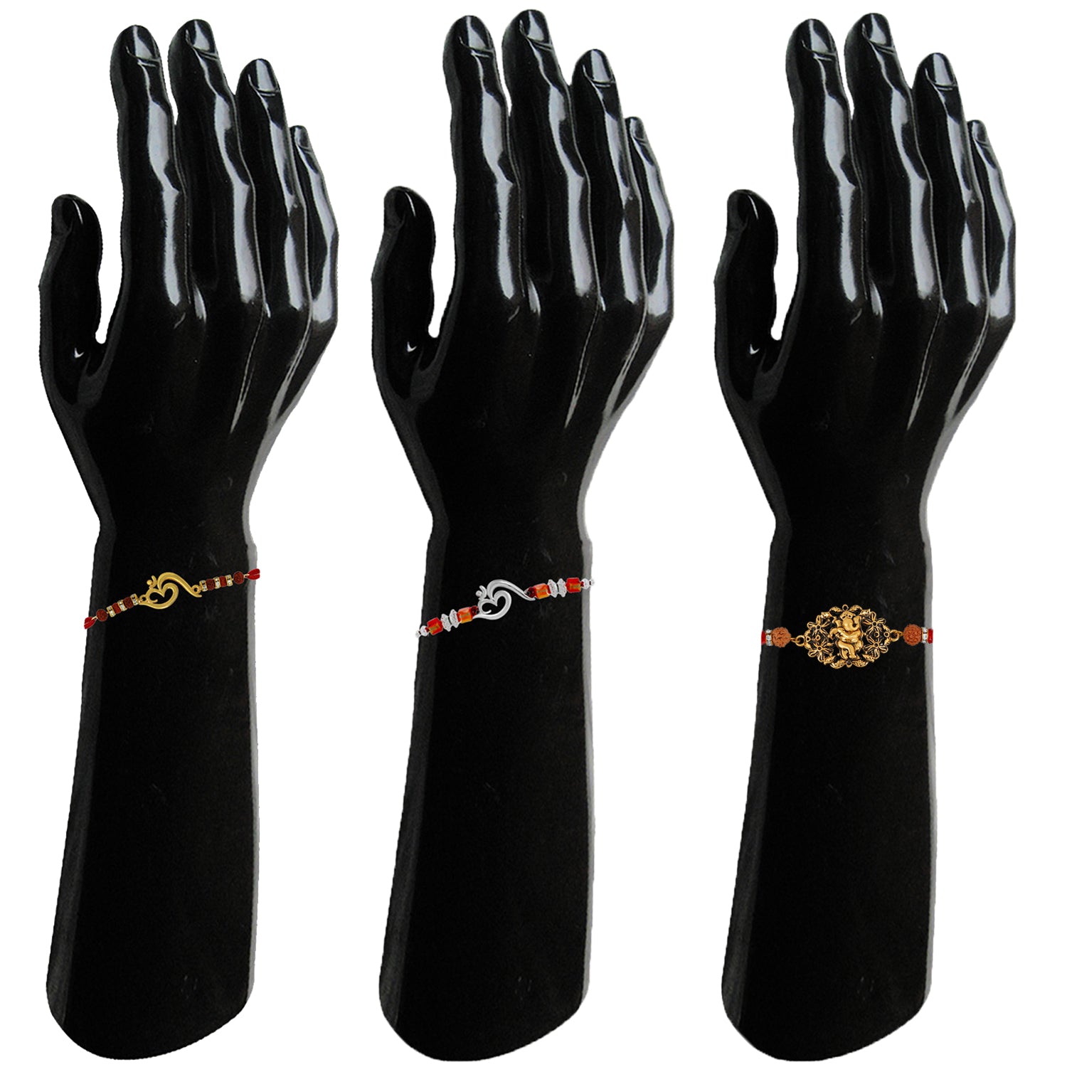 Combo of Om, Ganesha and Hanuman Rakhis