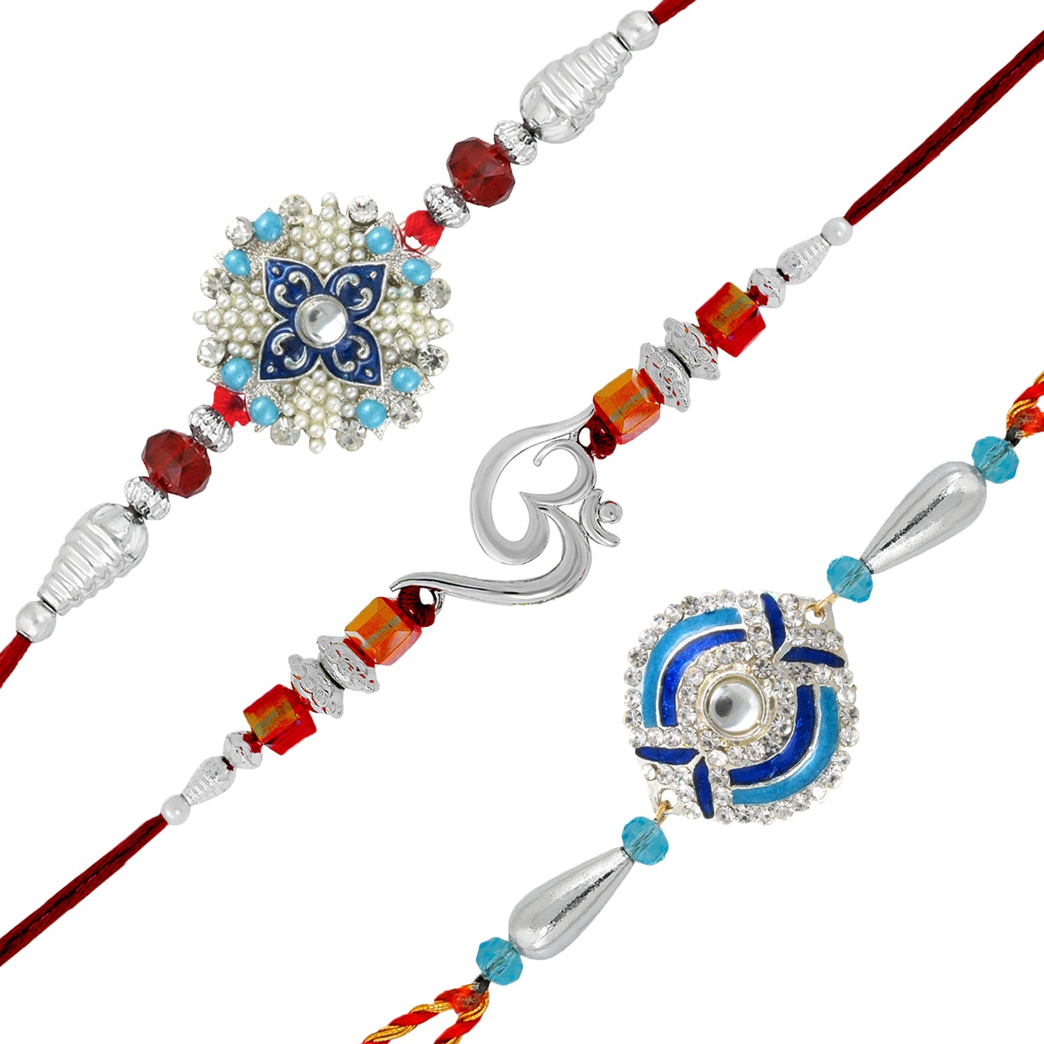 Combo of Om and Designer Rakhis