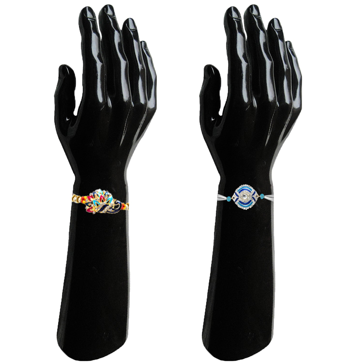 Combo of Designer Rakhis for 'Bhaiya bhabhi'