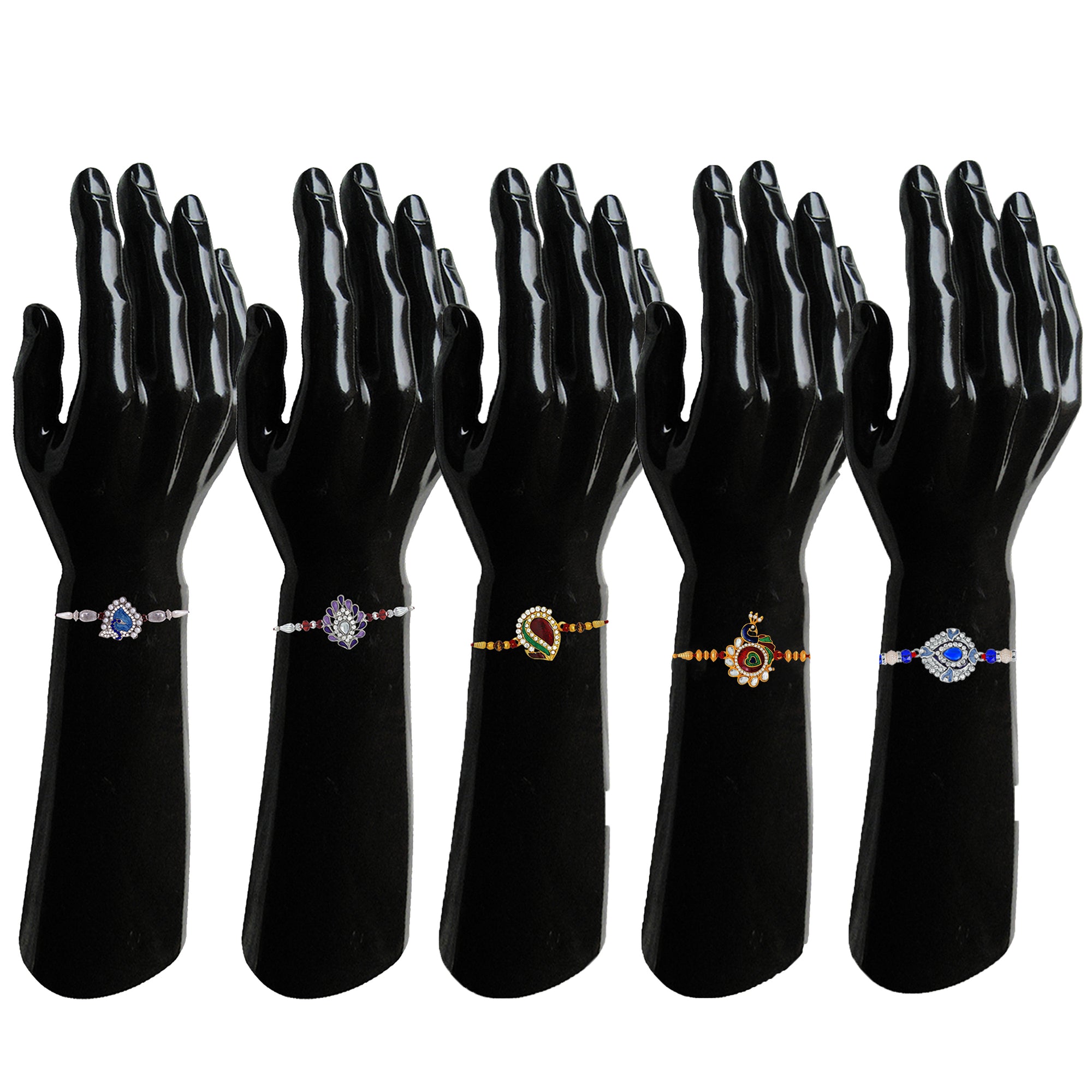 Pack of 5 Rakhshabandhan Peacock Rakhi (Bracelet)