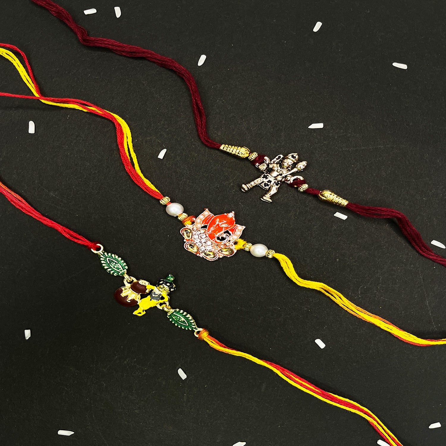 Ganesha Krishana and Hanuman Rakhi's