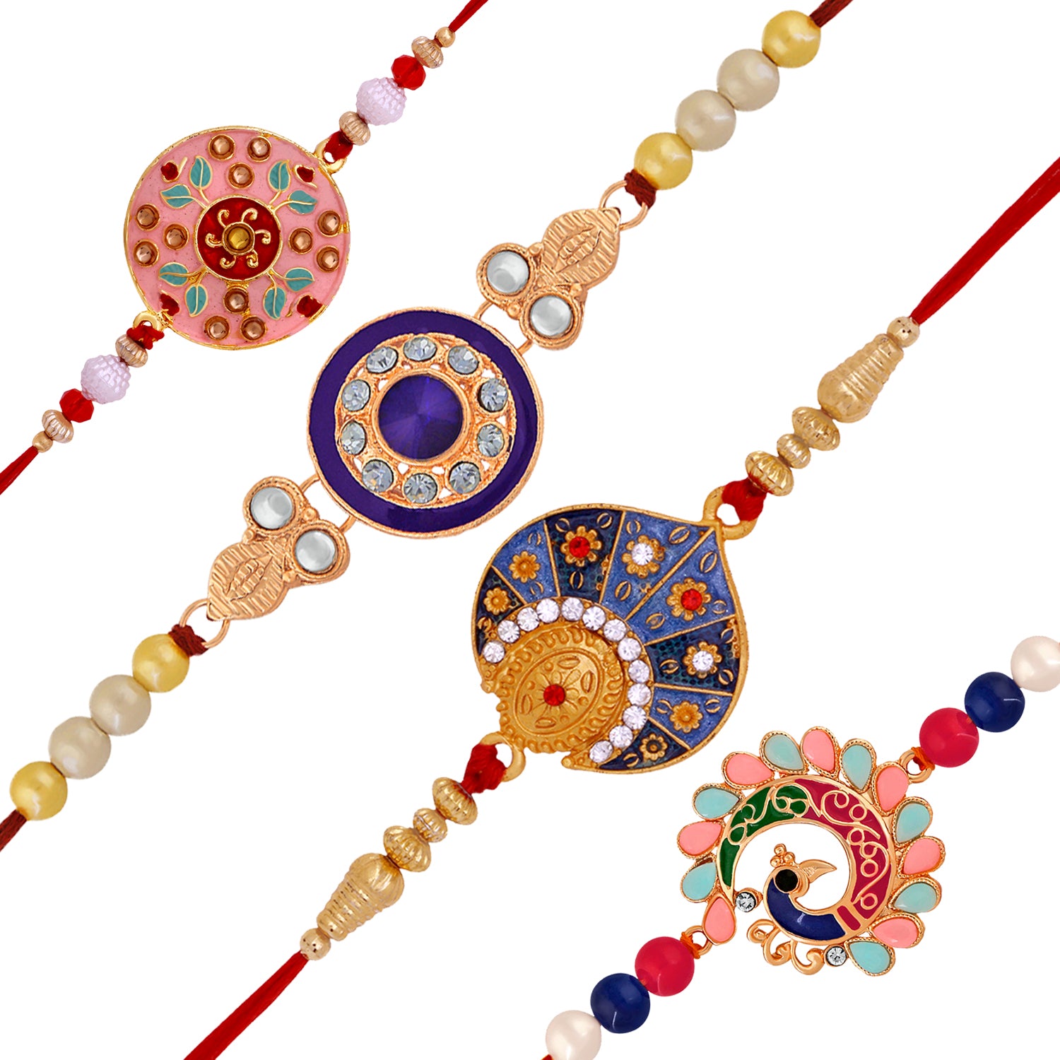 Combo of Meenakari Work Rakhi's